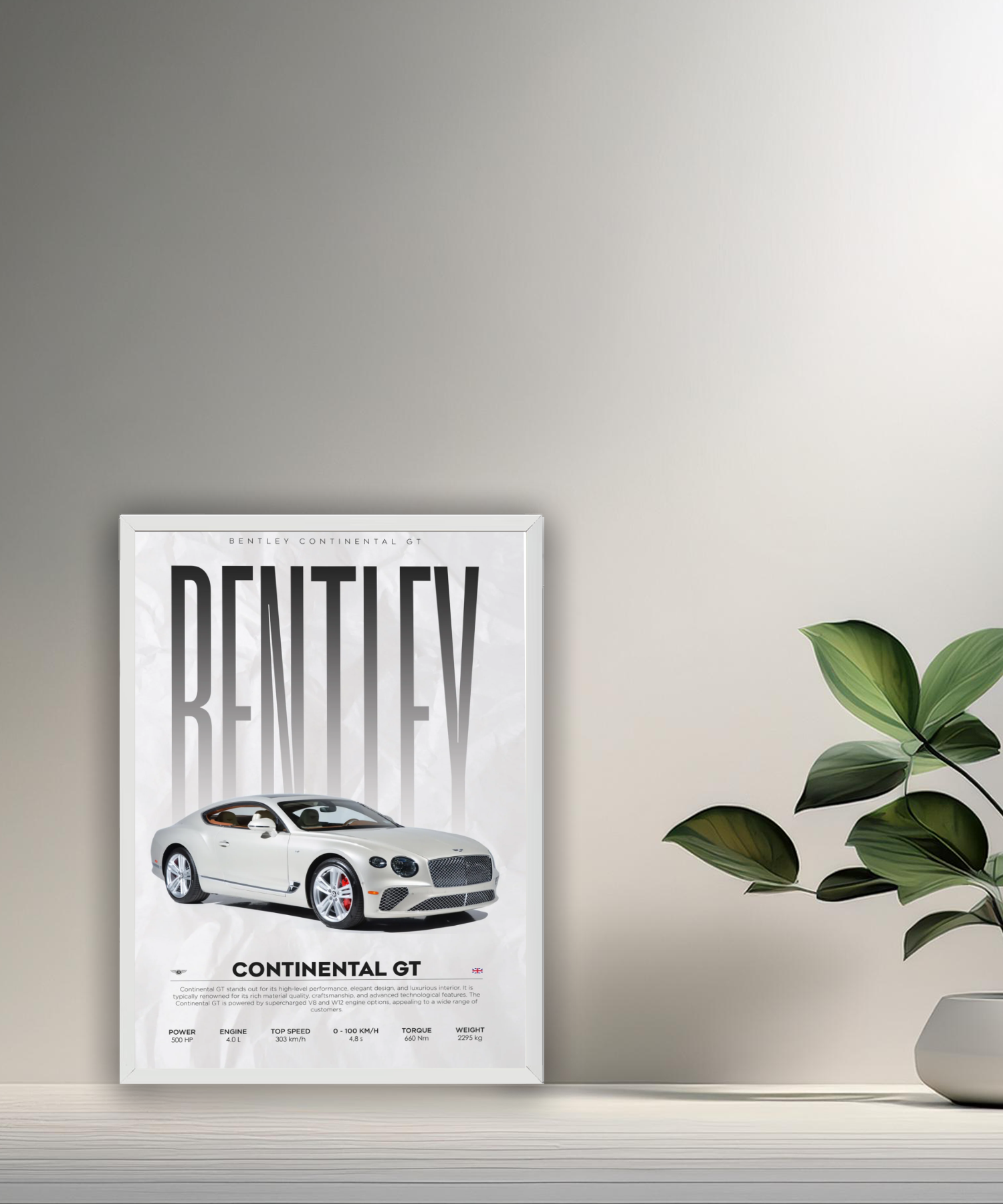 Cadre photo Bentley Continental GT