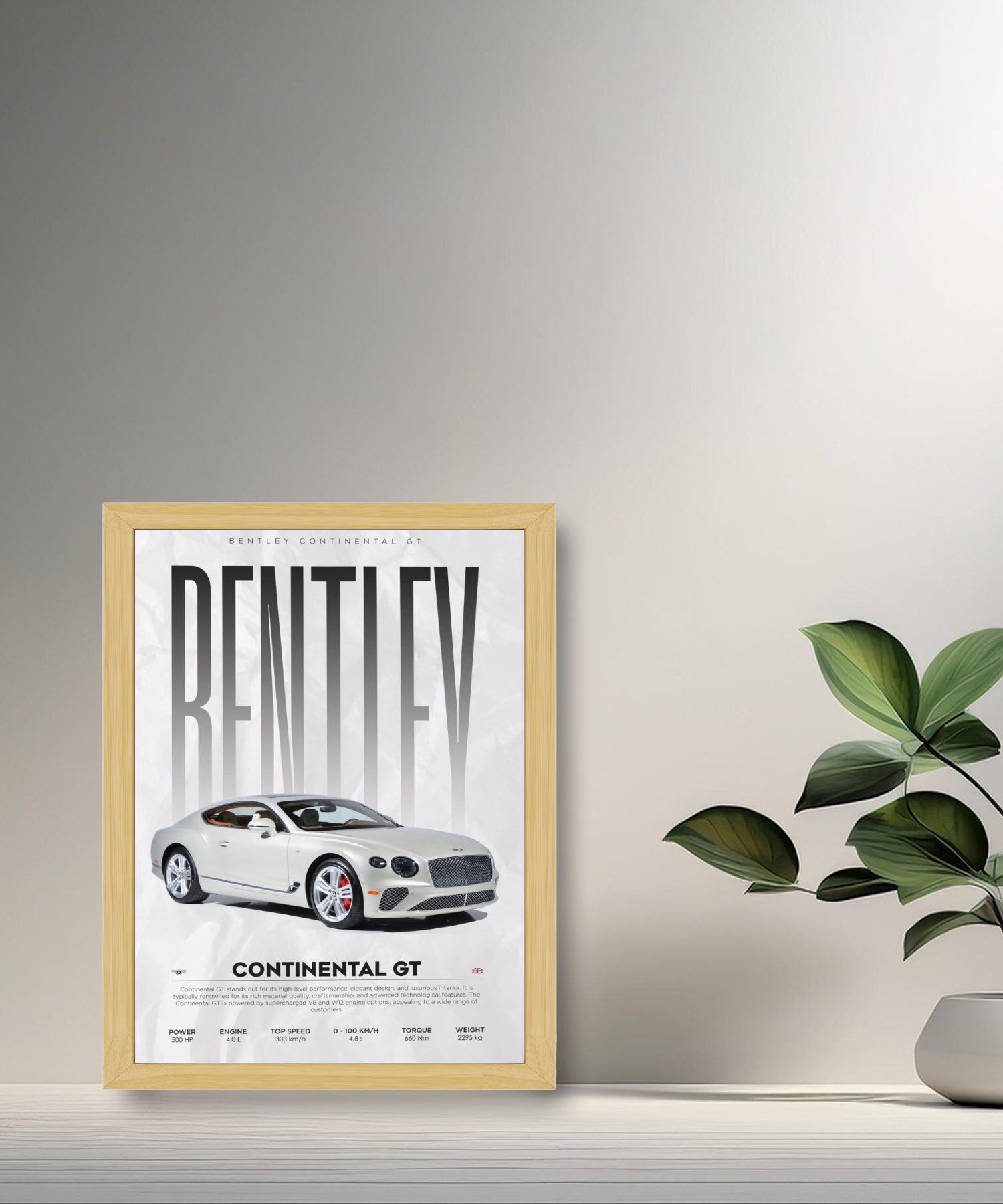 Cadre photo Bentley Continental GT