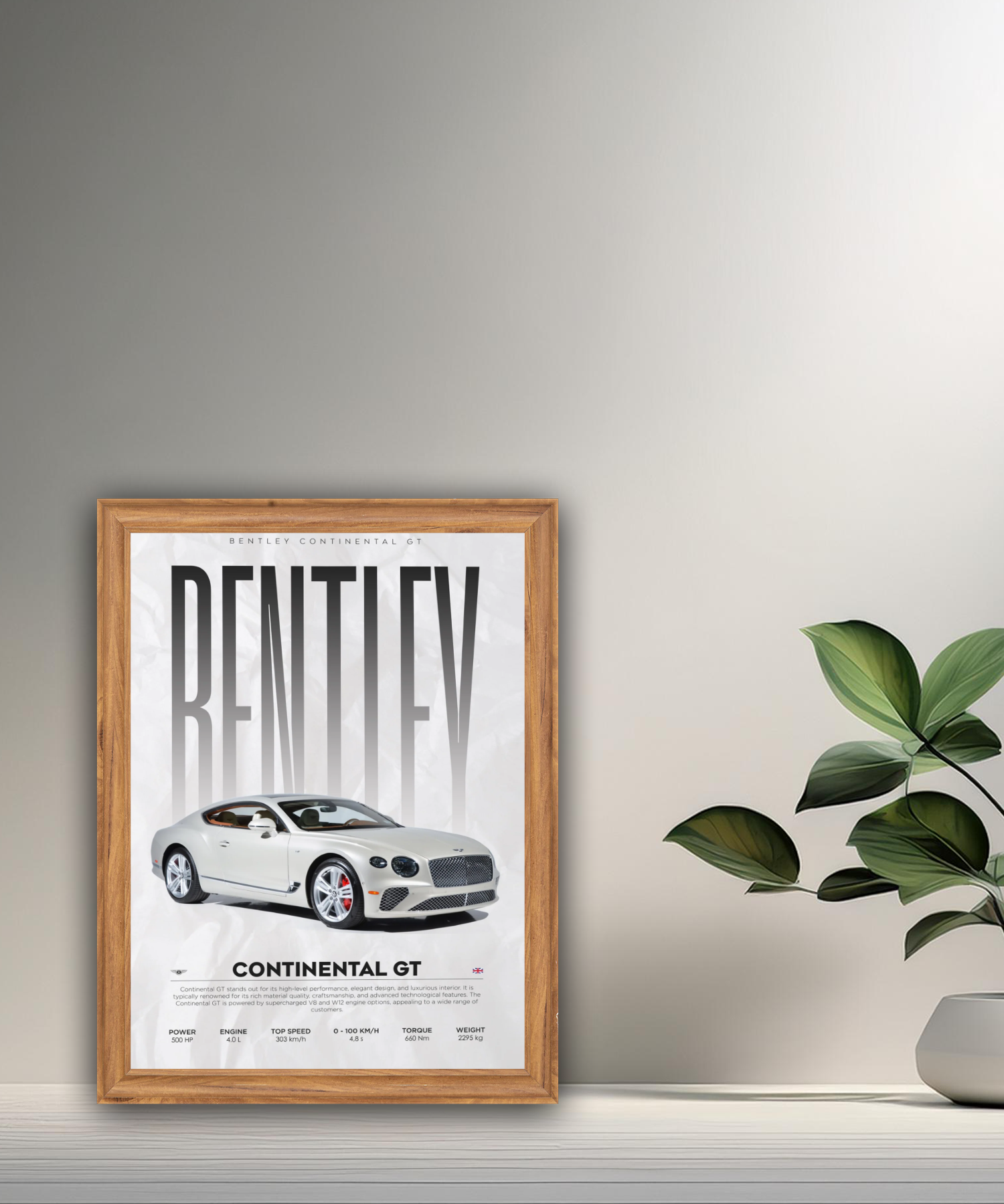 Cadre photo Bentley Continental GT
