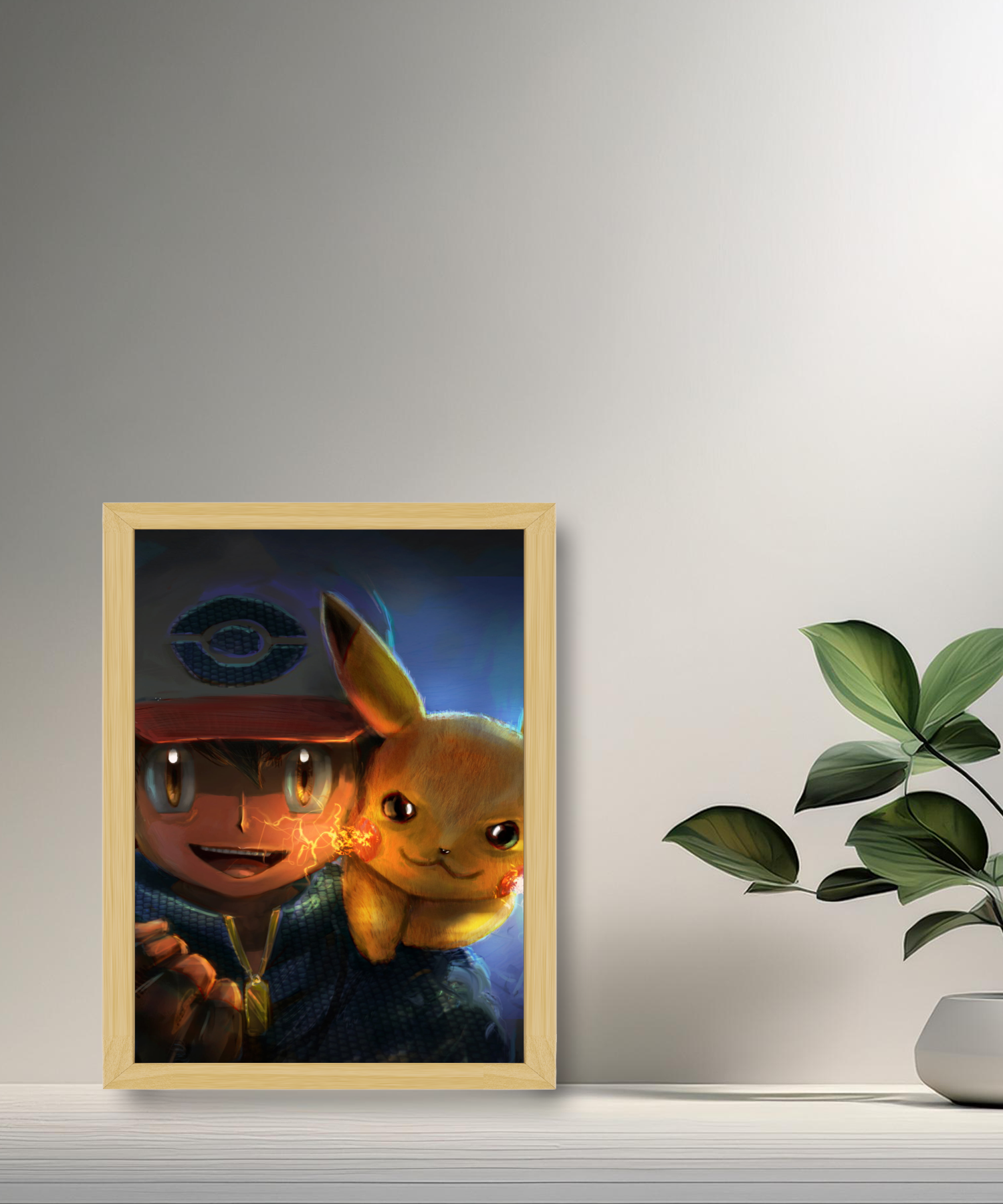 Cadre photo de Sacha et Pikachu Pokémon
