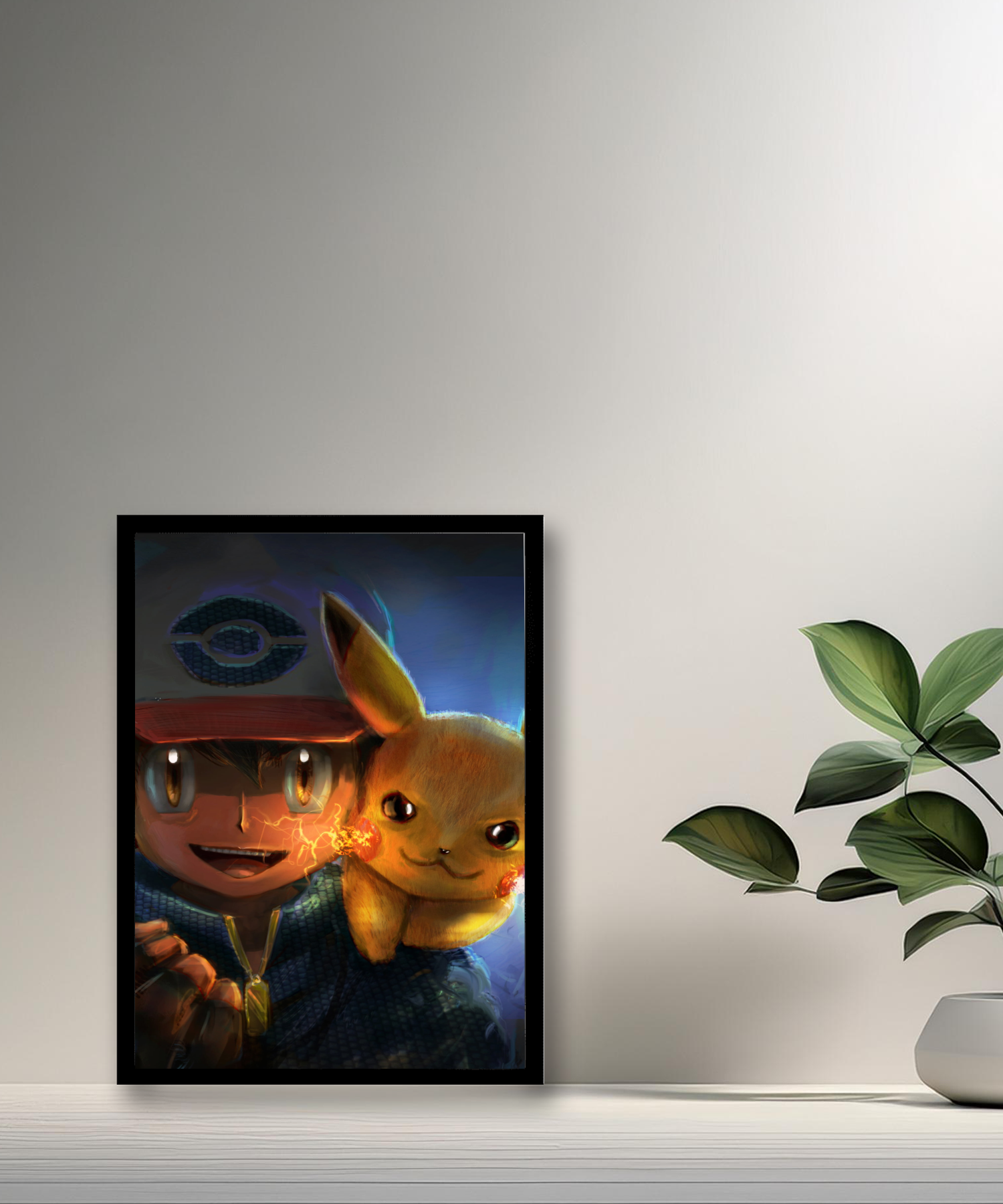 Cadre photo de Sacha et Pikachu Pokémon