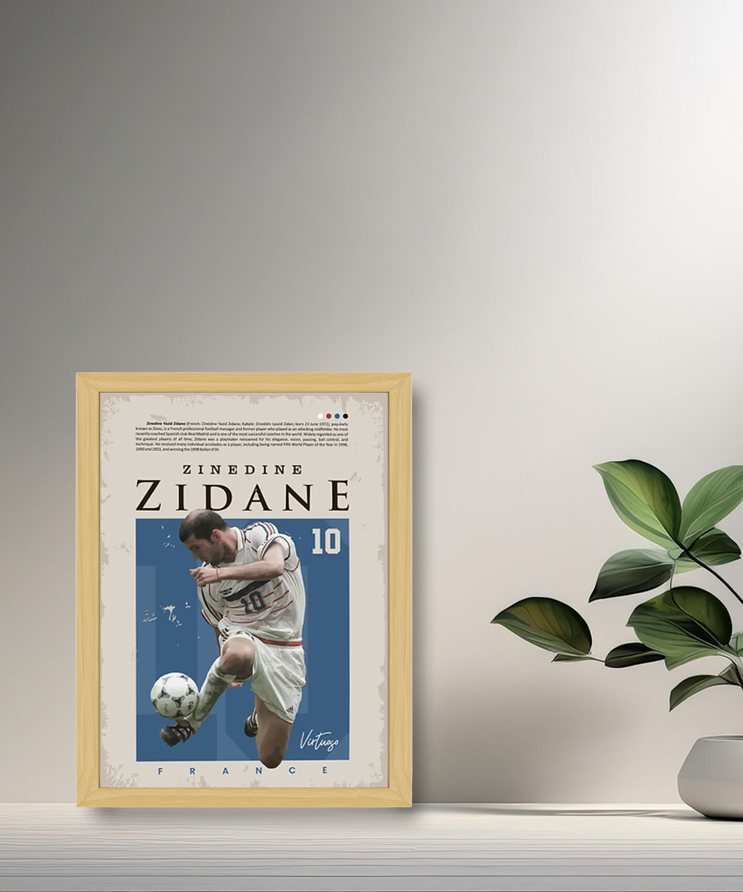 Cadre photo de Zinédine Zidane