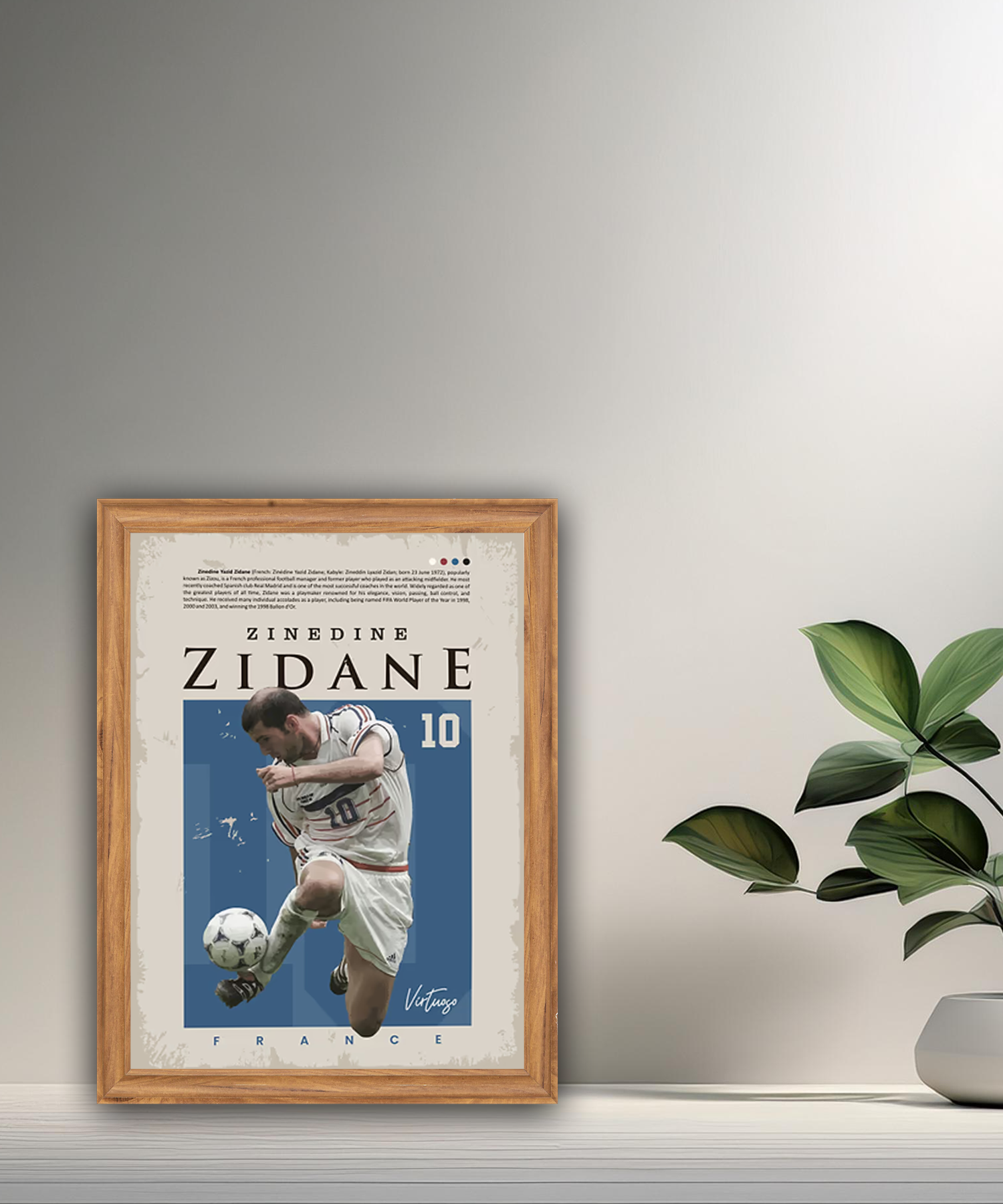 Cadre photo de Zinédine Zidane