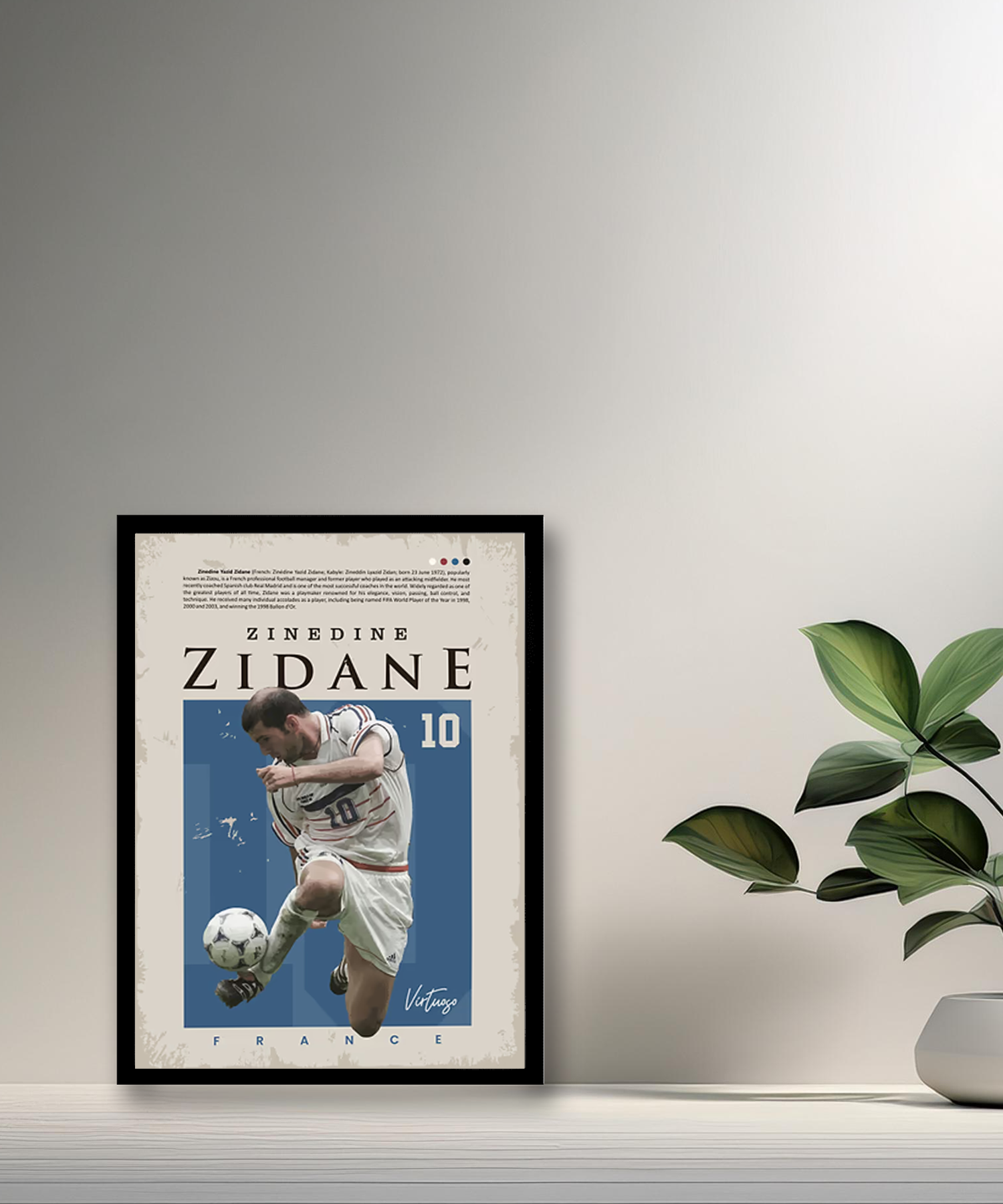 Cadre photo de Zinédine Zidane