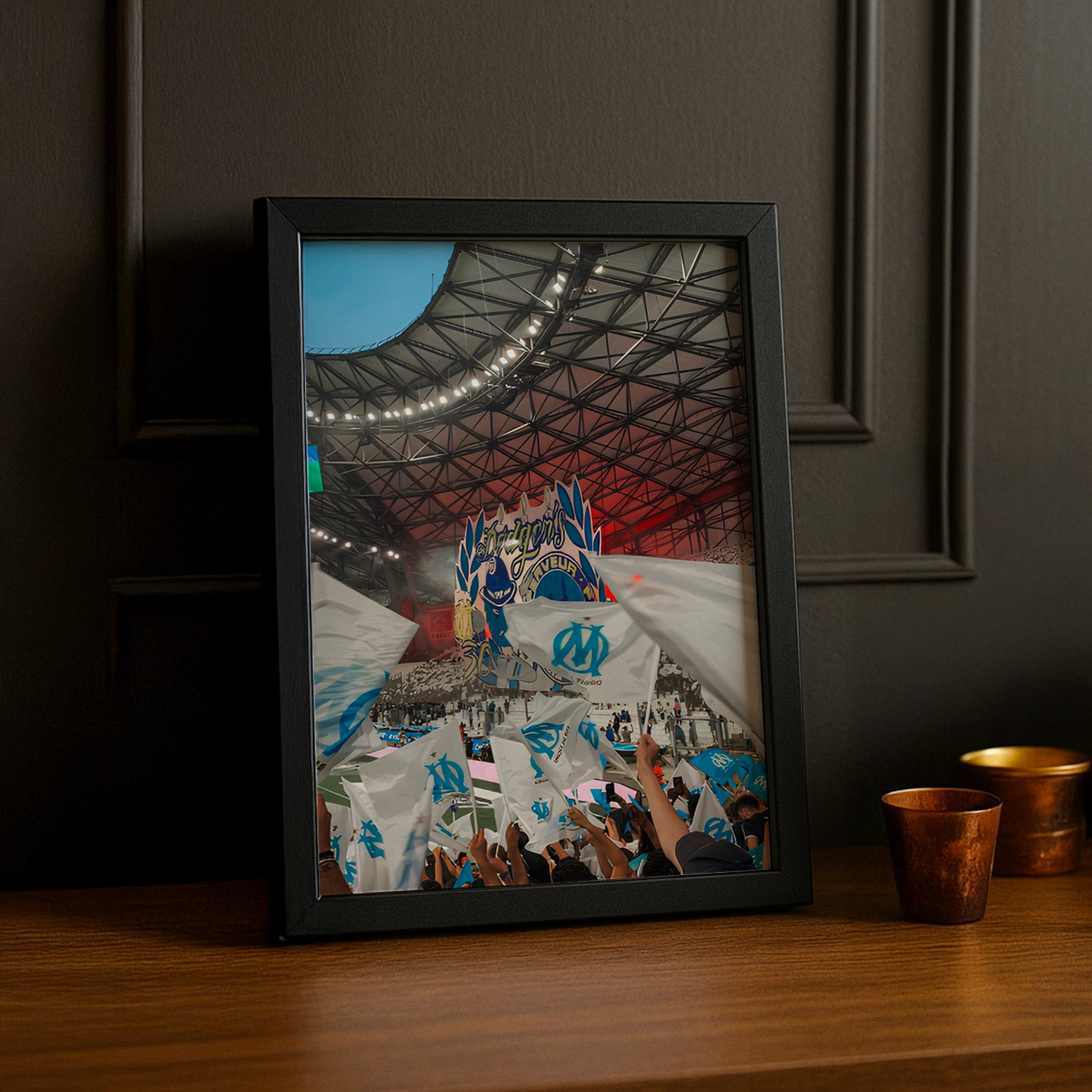 Cadre Photo Panoramique Stade Vélodrome OM 120 Ans – Déco Tifo Olympique De Marseille