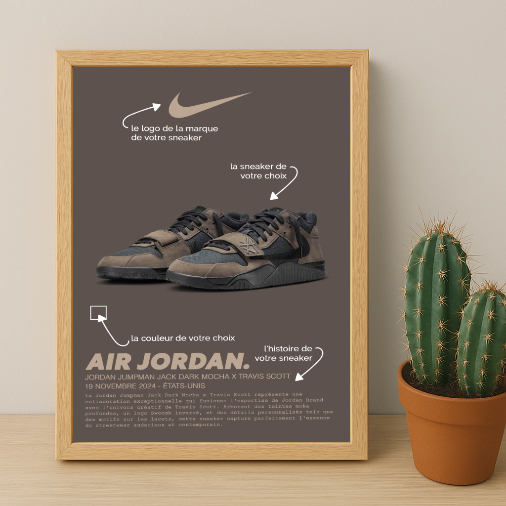Cadre Photo Sneaker Personnalisé – Affichez Votre Paire Favorite Comme une Œuvre d’Art