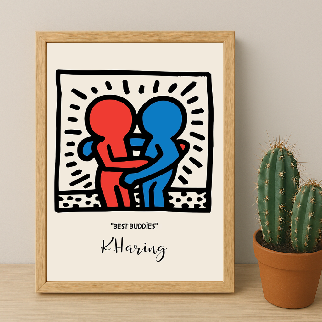 Cadre photo Keith Haring "Best Buddies"