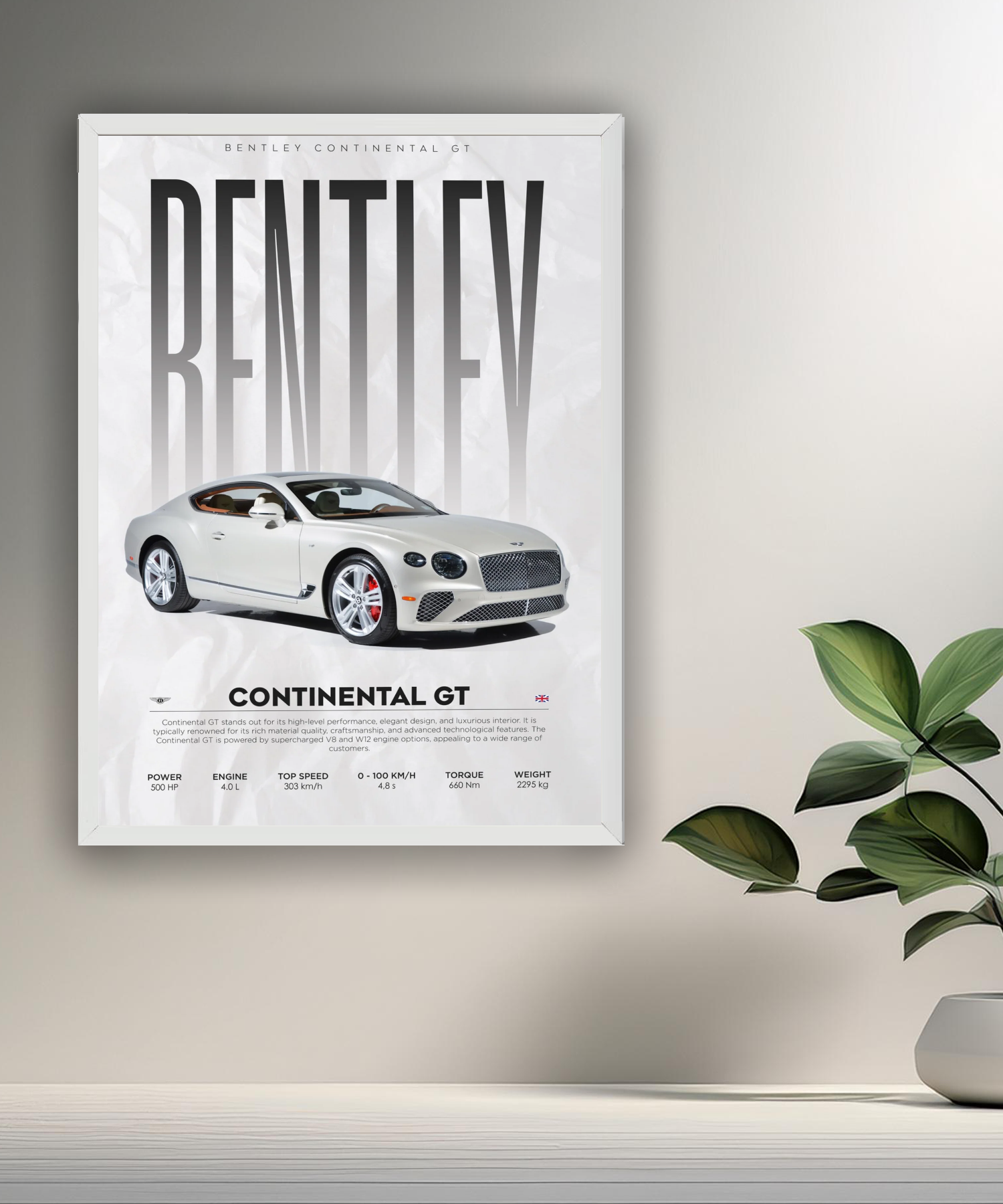 Cadre photo Bentley Continental GT