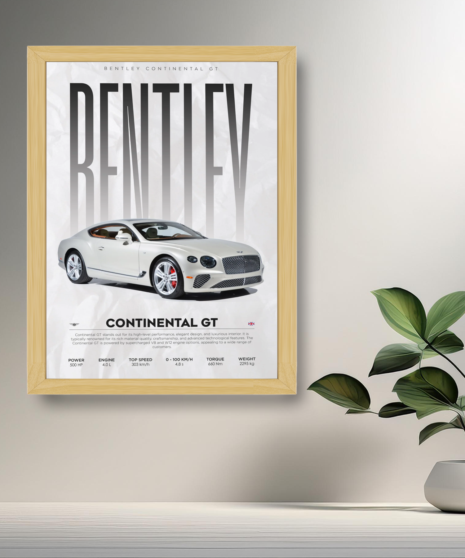 Cadre photo Bentley Continental GT