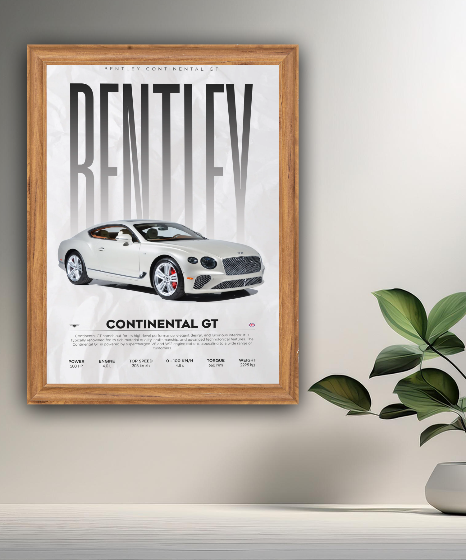 Cadre photo Bentley Continental GT
