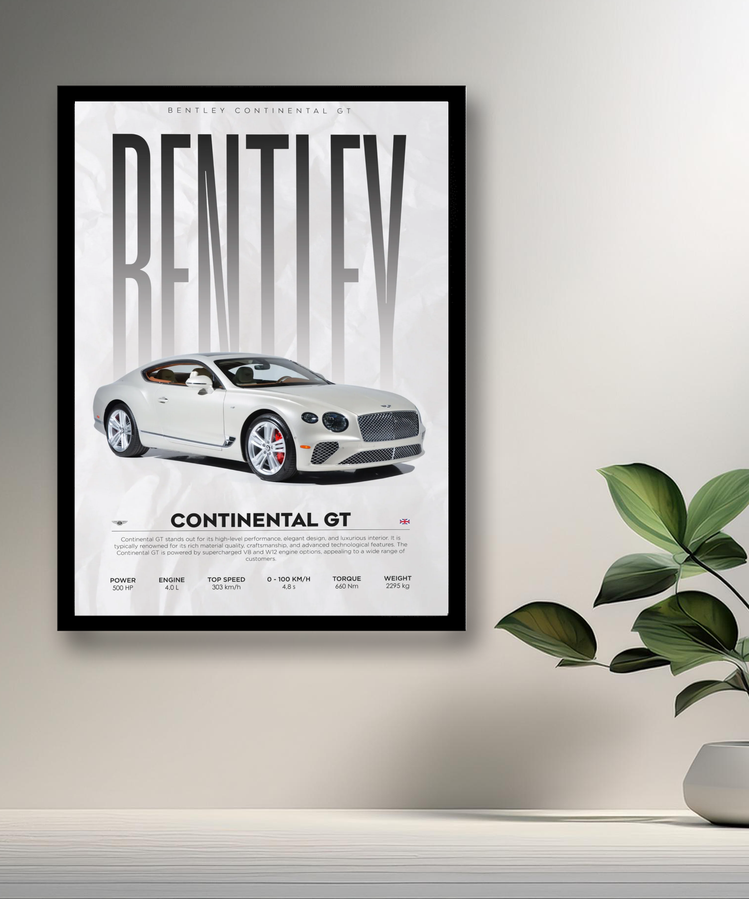 Cadre photo Bentley Continental GT