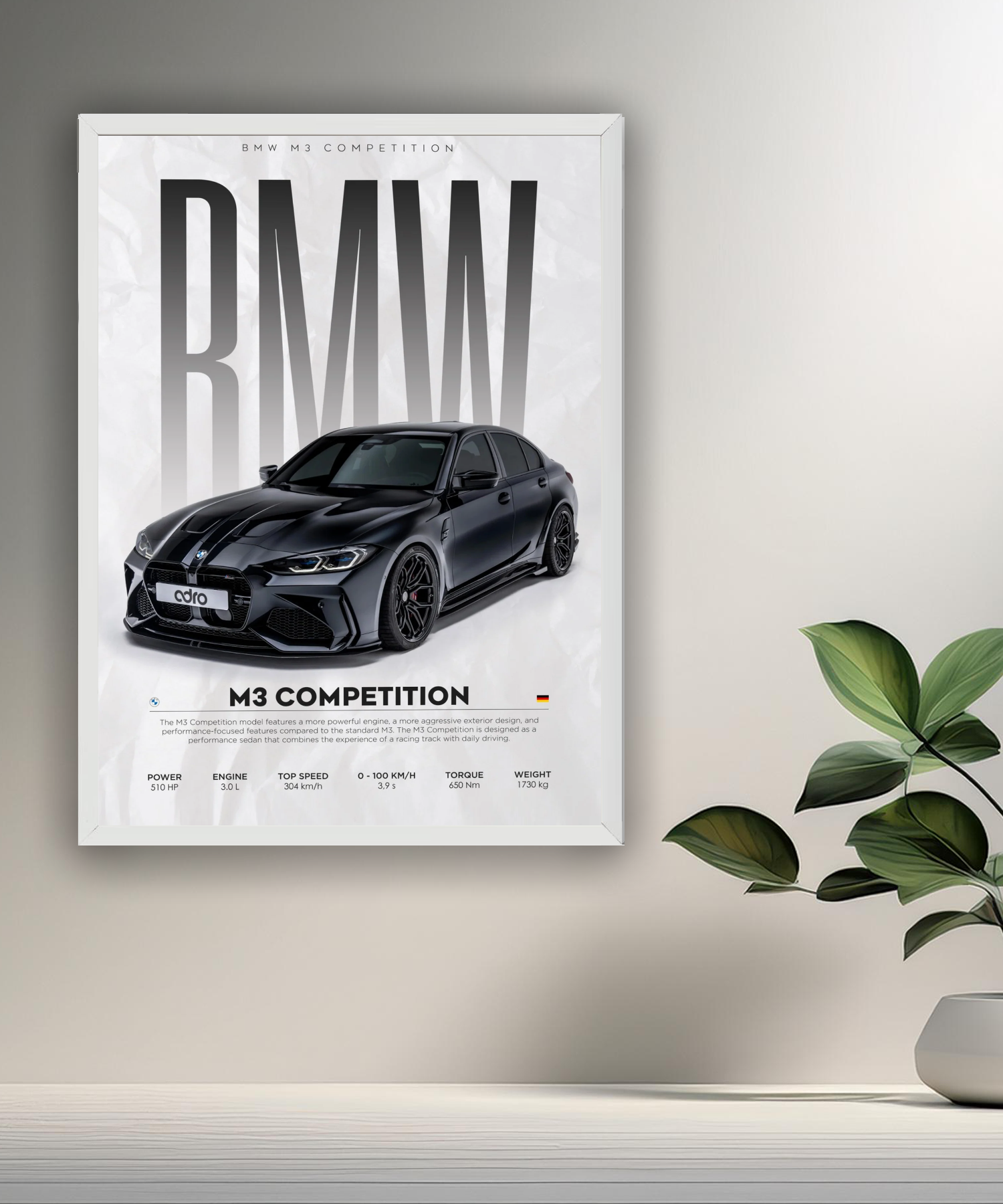 Cadre photo BMW M3 Competition