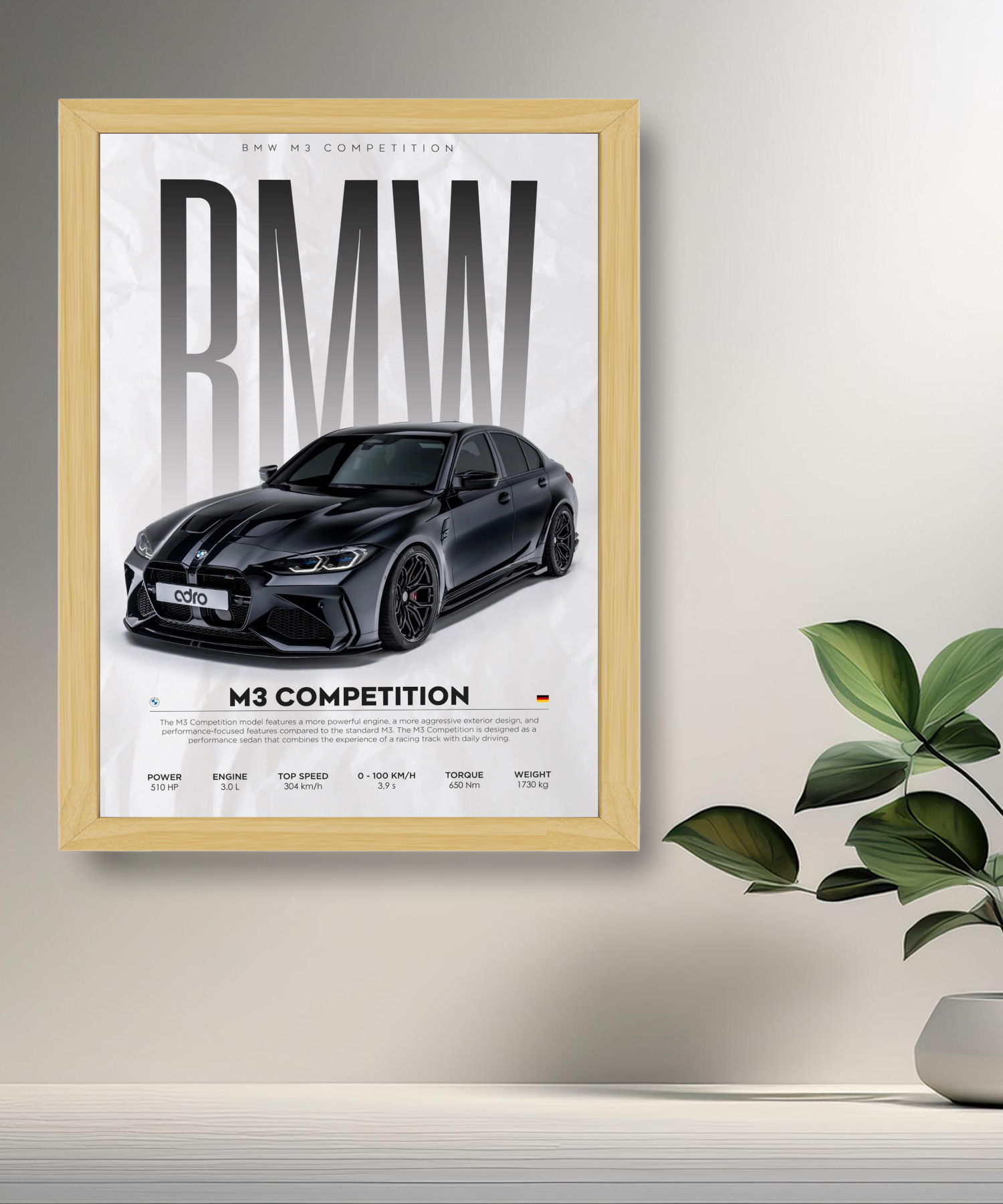 Cadre photo BMW M3 Competition