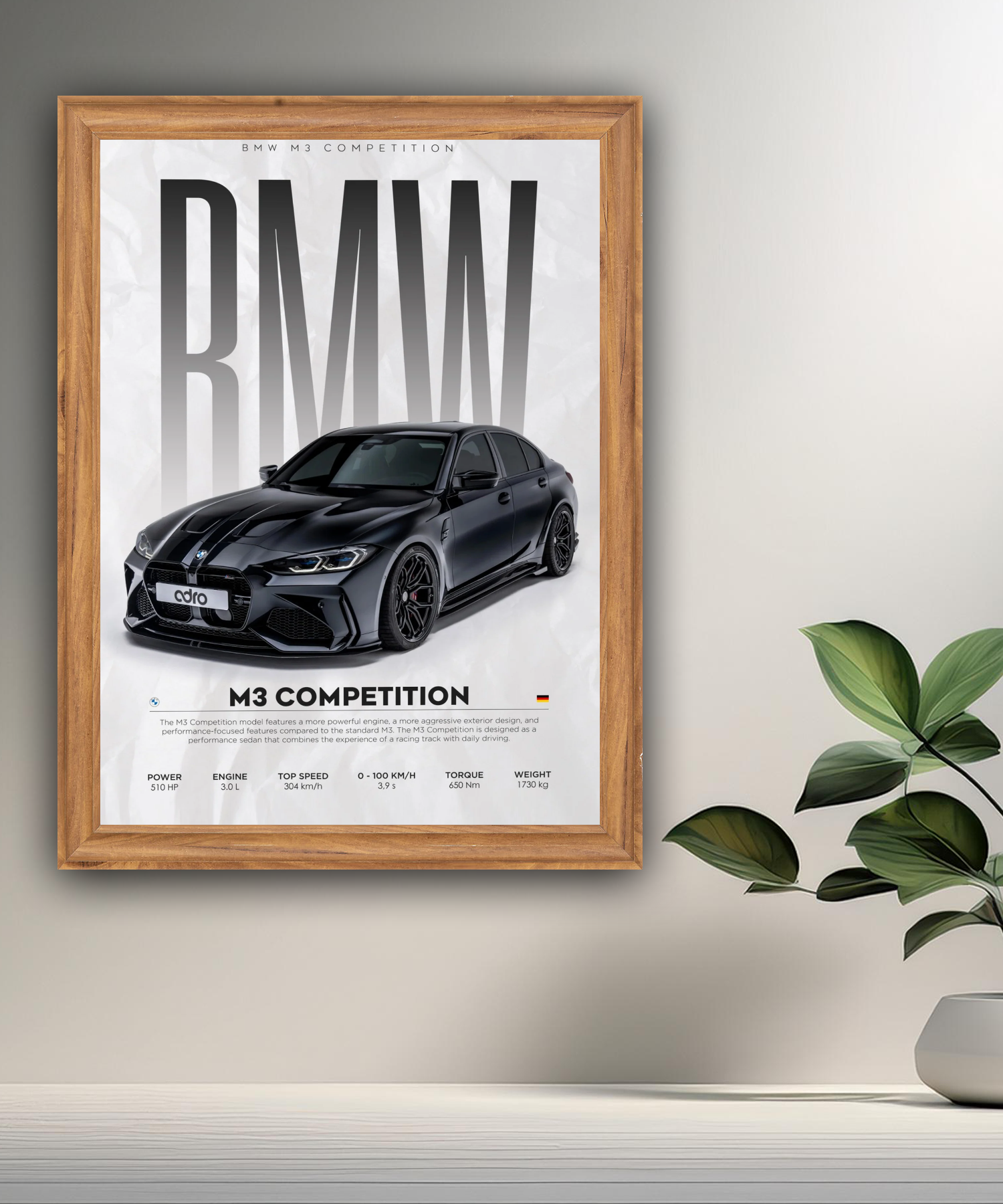 Cadre photo BMW M3 Competition