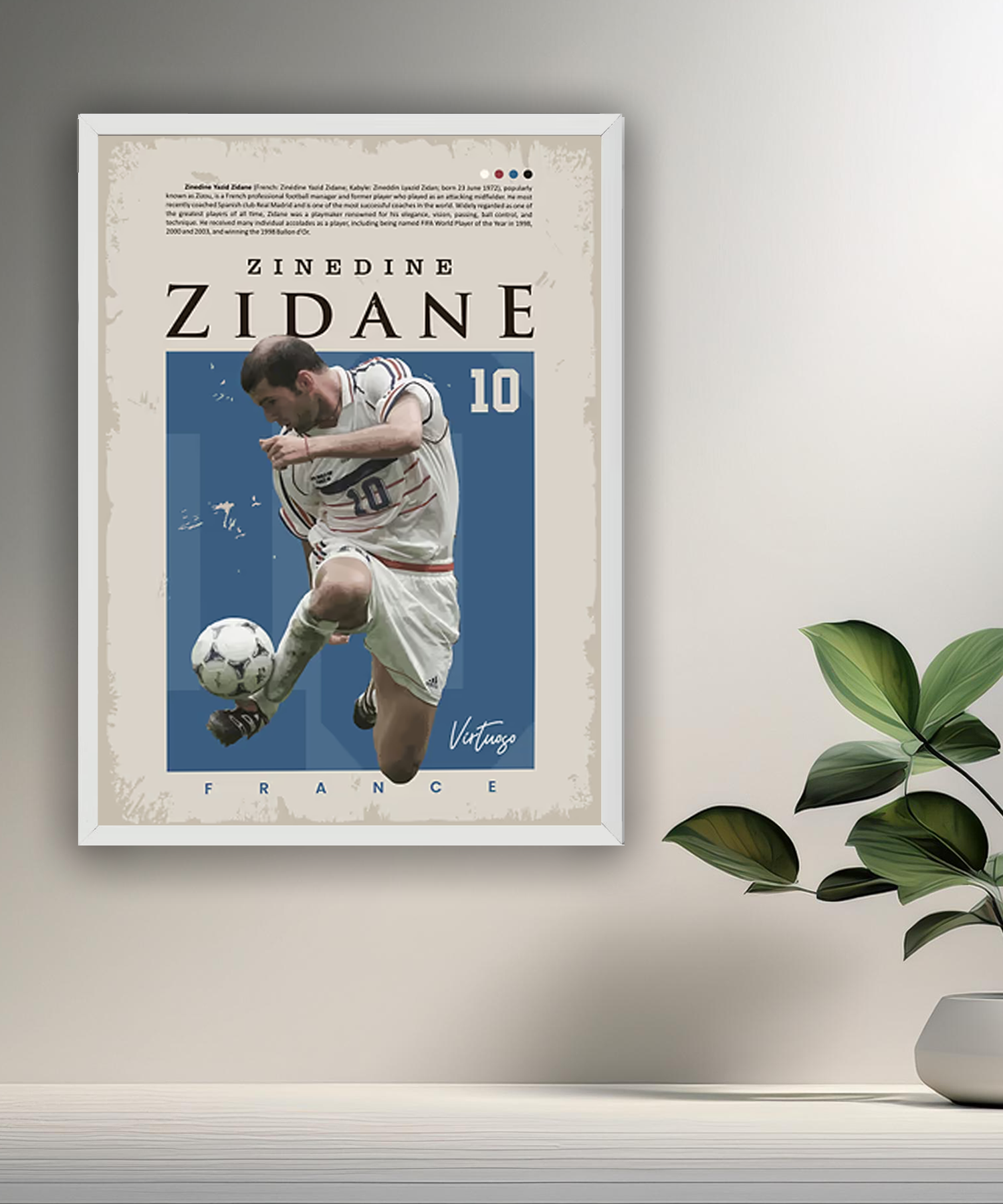 Cadre photo de Zinédine Zidane
