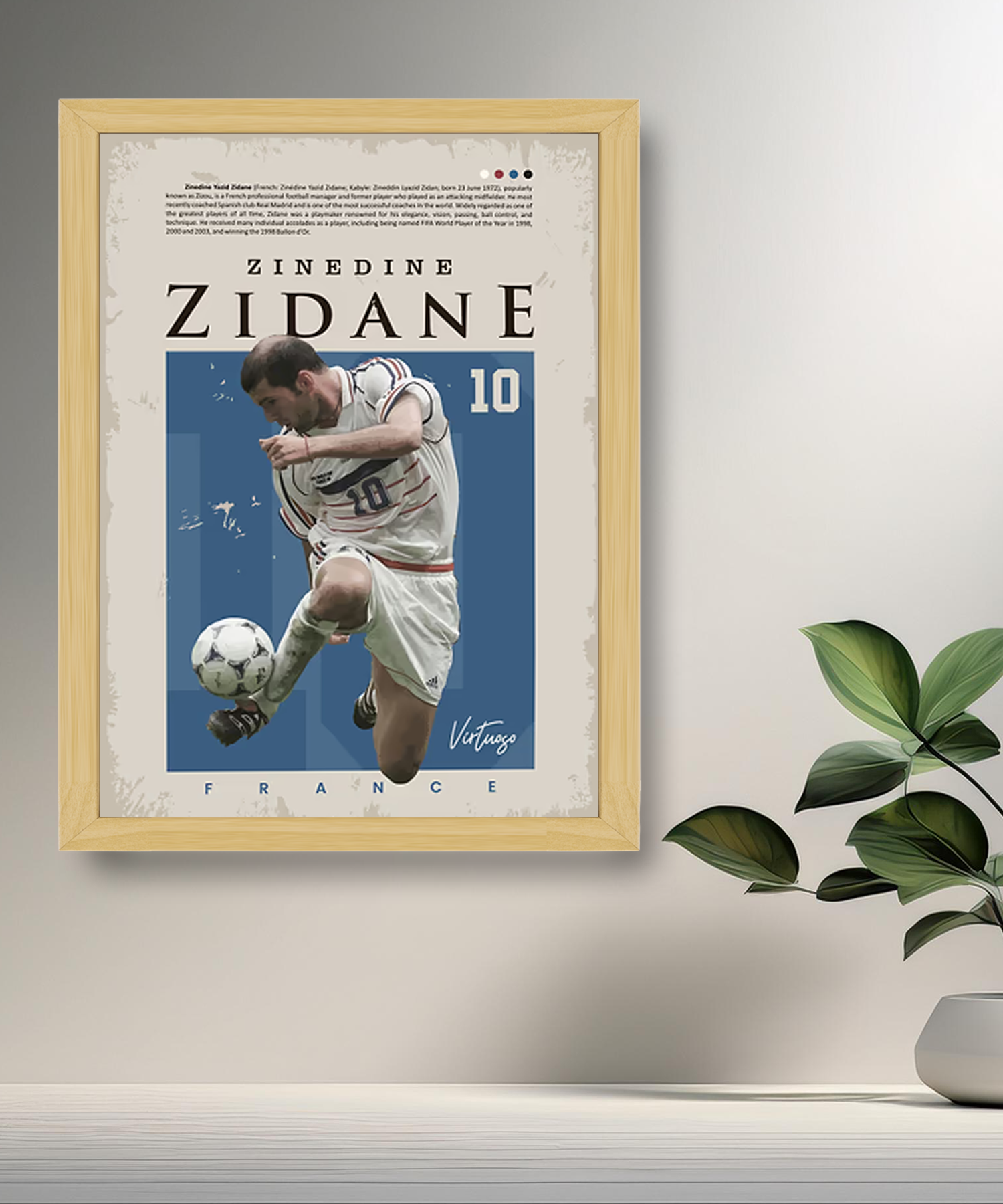 Cadre photo de Zinédine Zidane