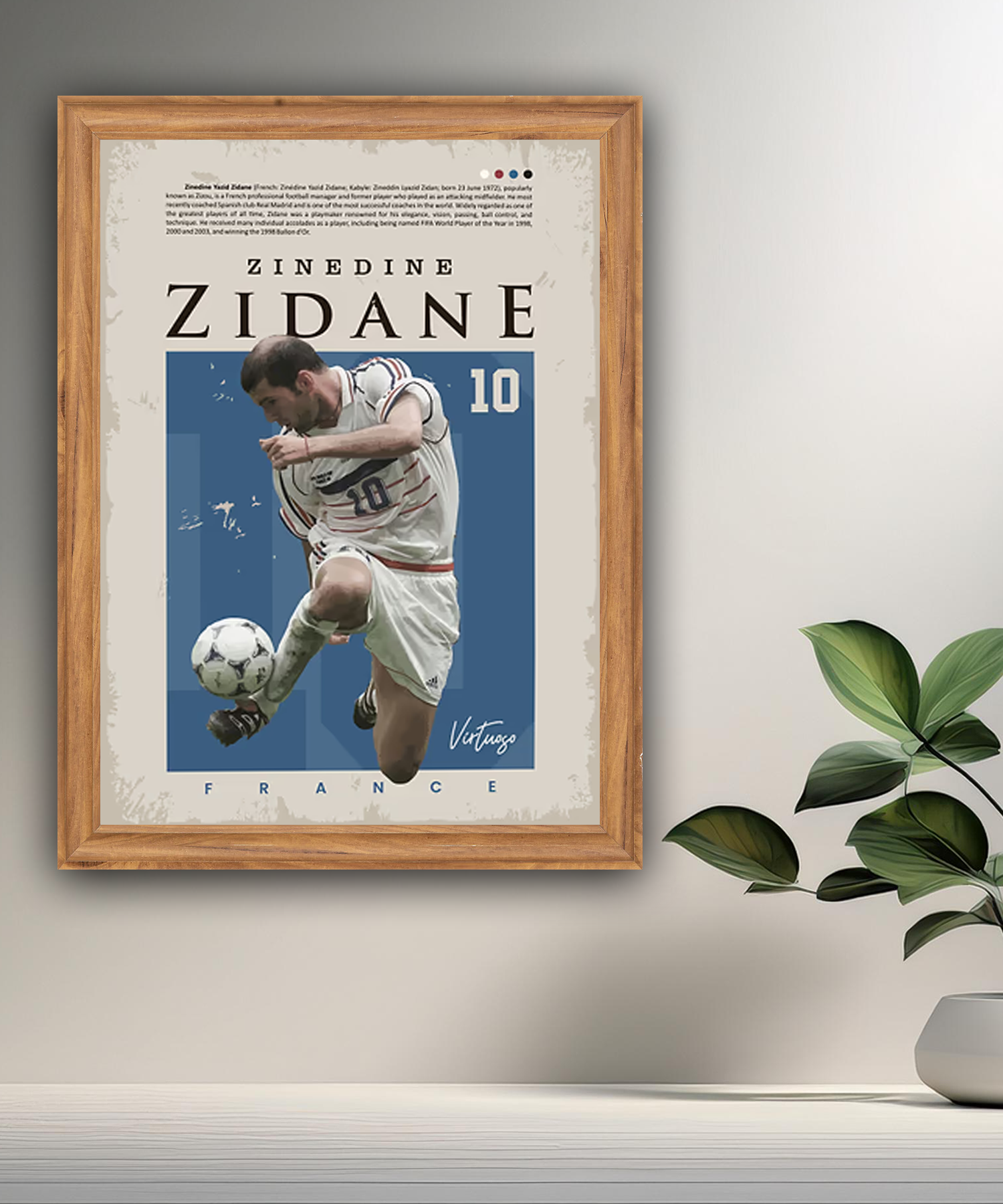 Cadre photo de Zinédine Zidane