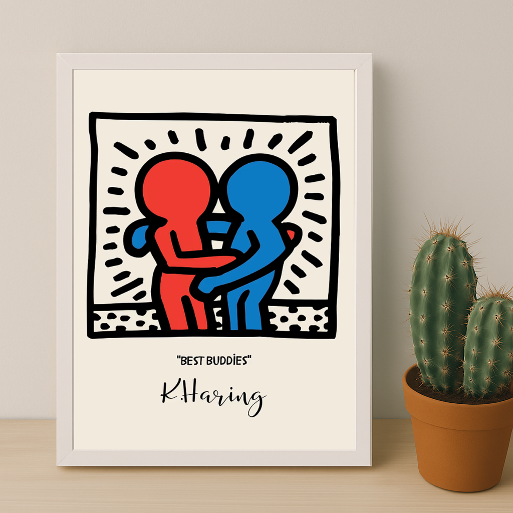 Cadre photo Keith Haring "Best Buddies"