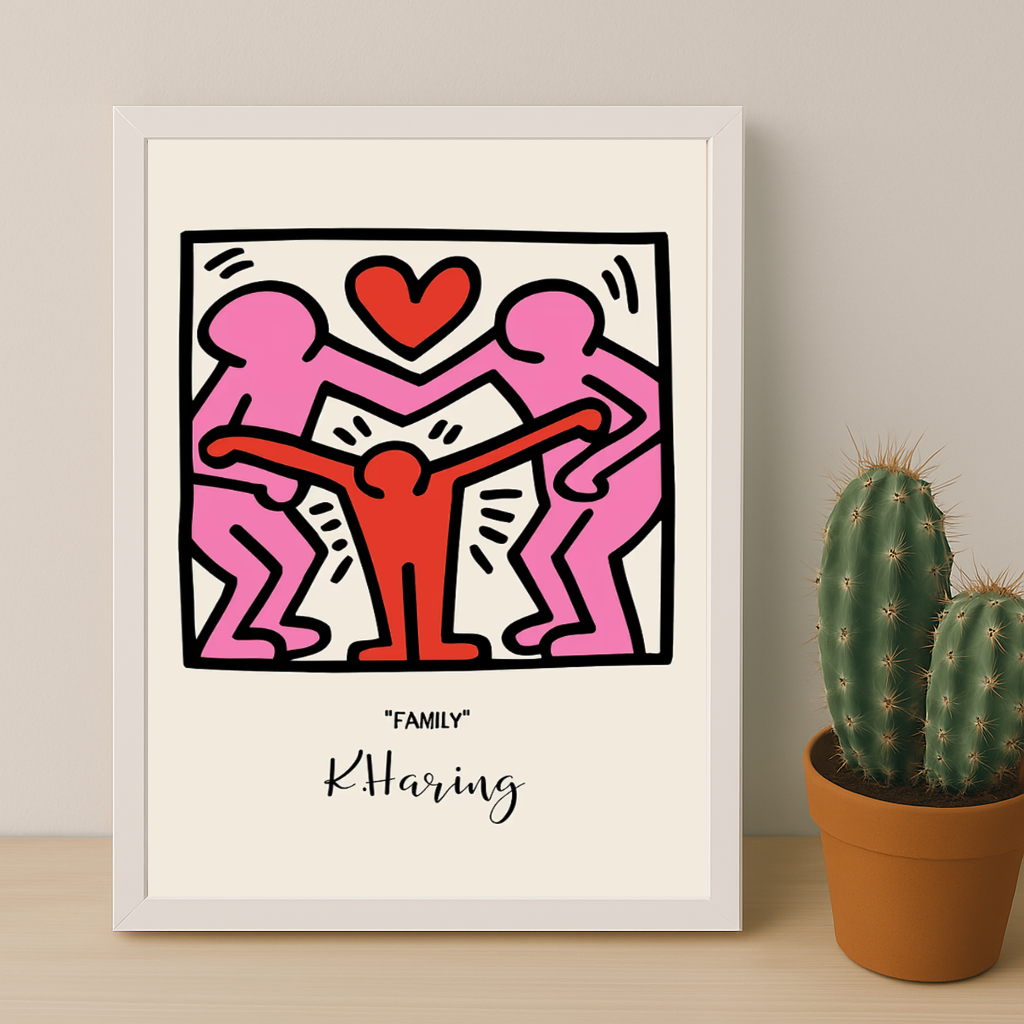 Cadre photo Keith Haring "Family"