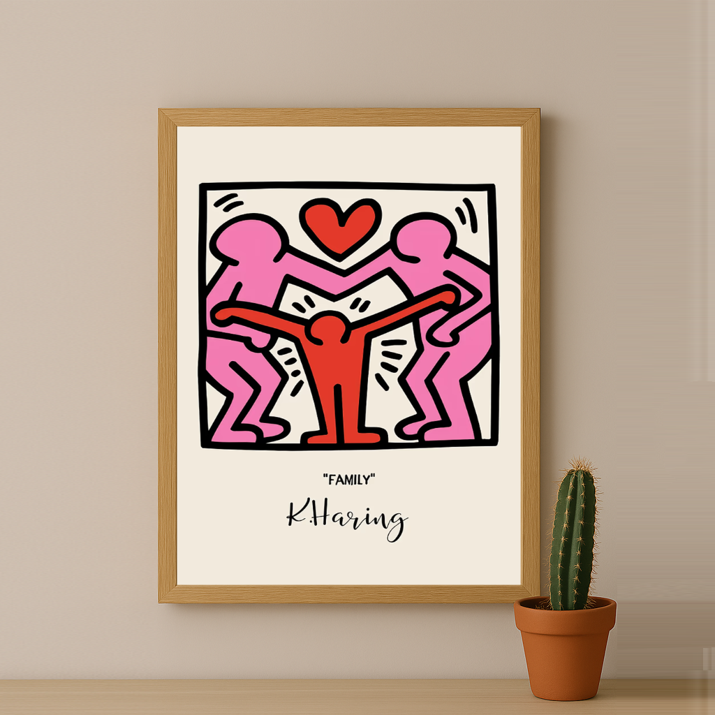 Cadre photo Keith Haring "Family"