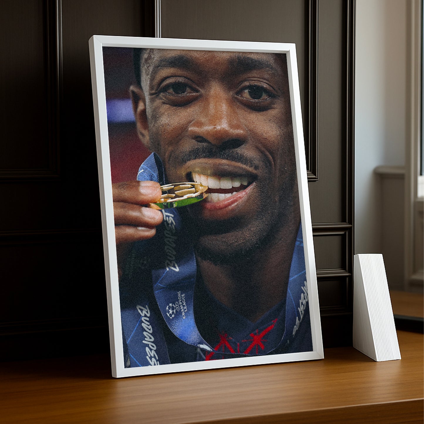 Cadre Photo Dembélé – Médaille Budapest Champions League 2026 | PSG TonCadre