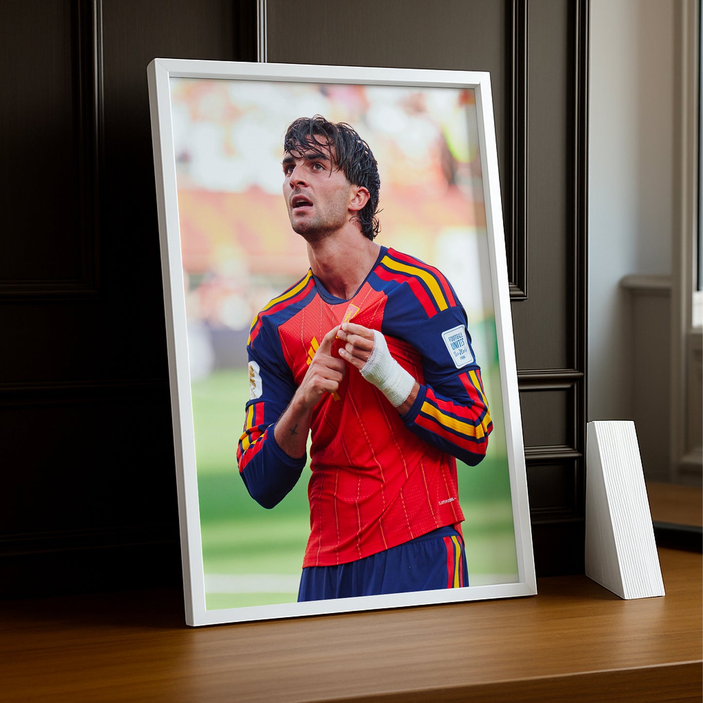 Cadre Photo Ferran Torres Espagne – Célébration Maillot Roja TonCadre