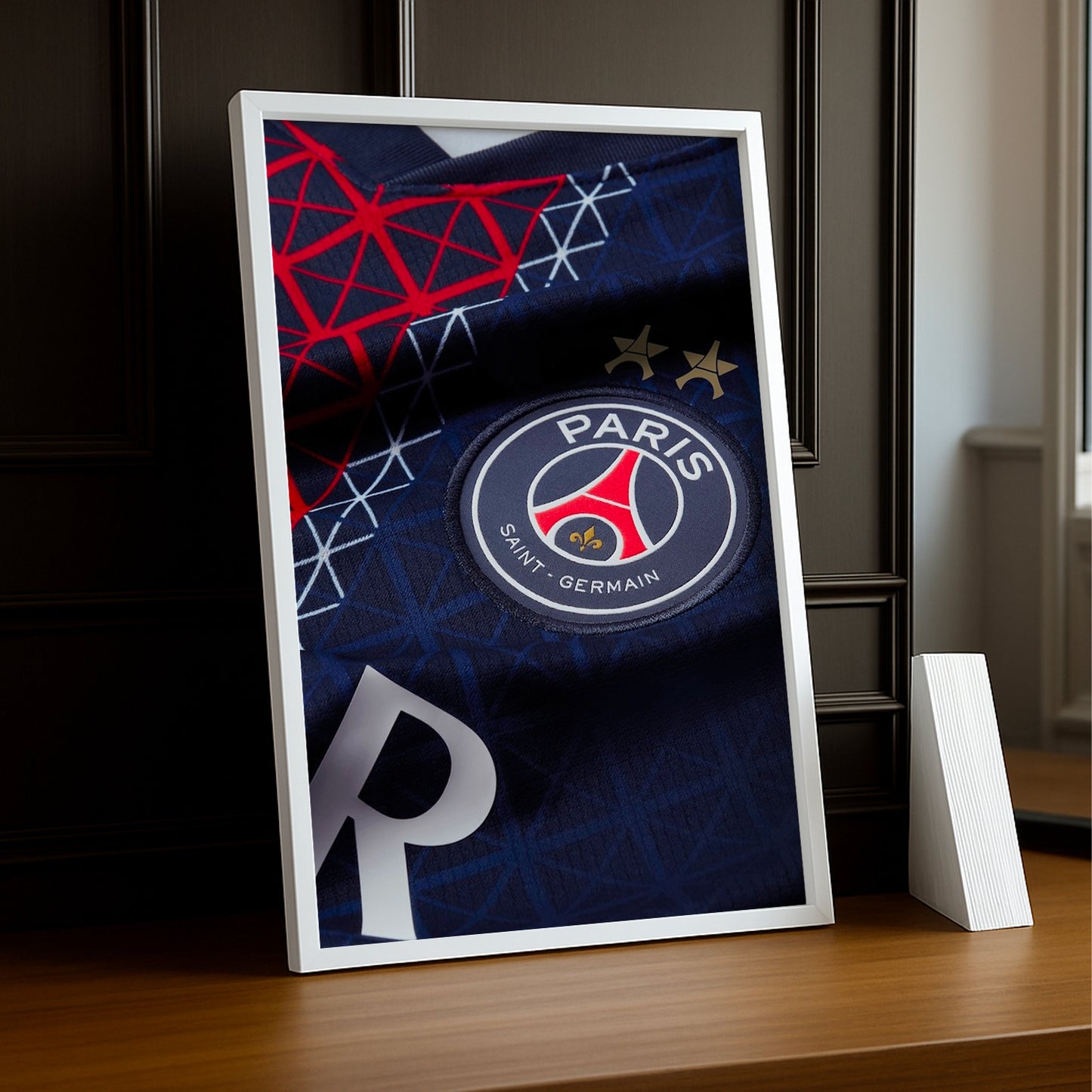 Cadre Photo Maillot PSG – Écusson Paris Saint-Germain Champions League 2026 TonCadre