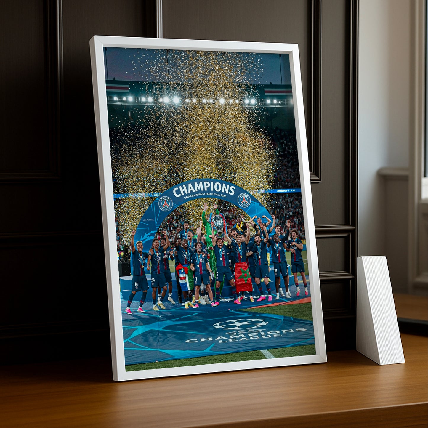 Cadre Photo PSG – Podium Officiel UEFA Champions League Final 2026 | Budapest TonCadre