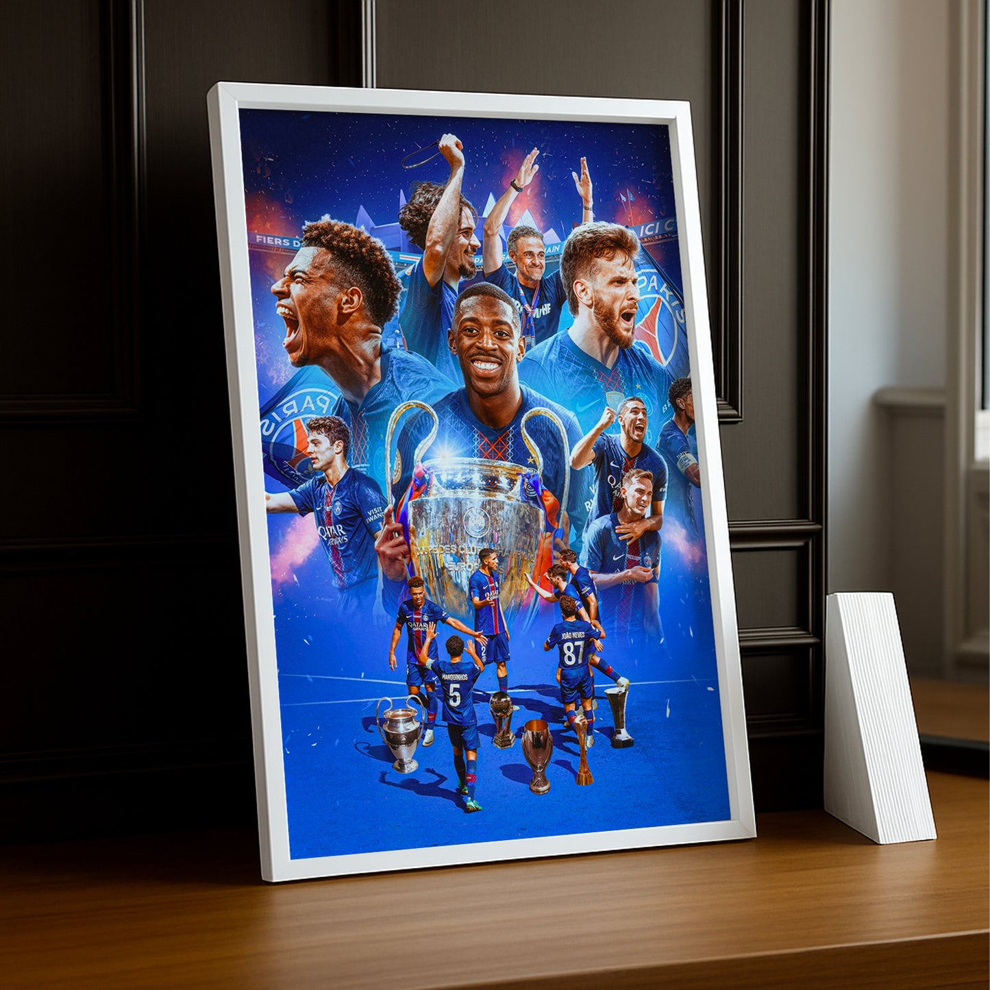Cadre Photo PSG – Poster Collector Champions League 2026 | Montage Joueurs TonCadre