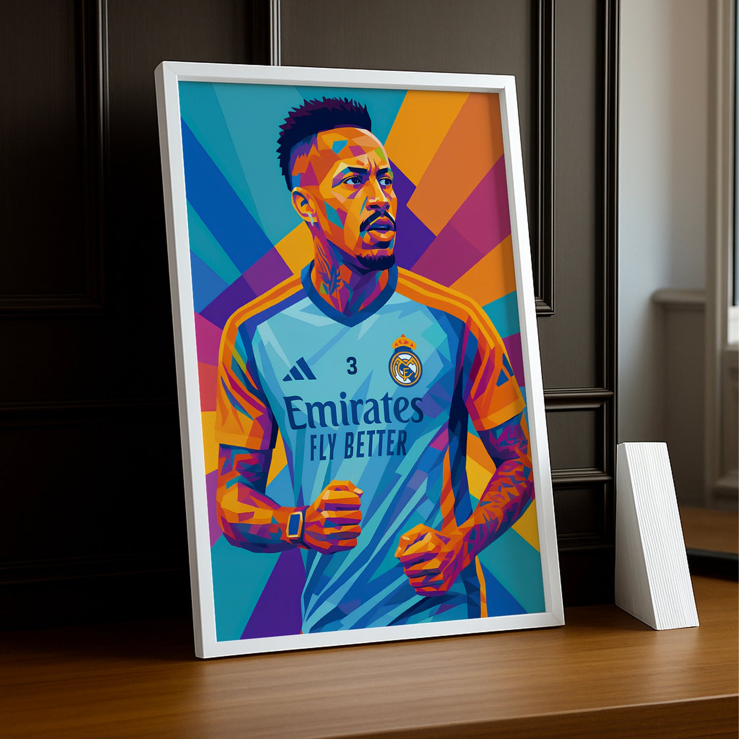 Cadre Photo Militão Real Madrid – Affiche HD Encadrée Papier Premium