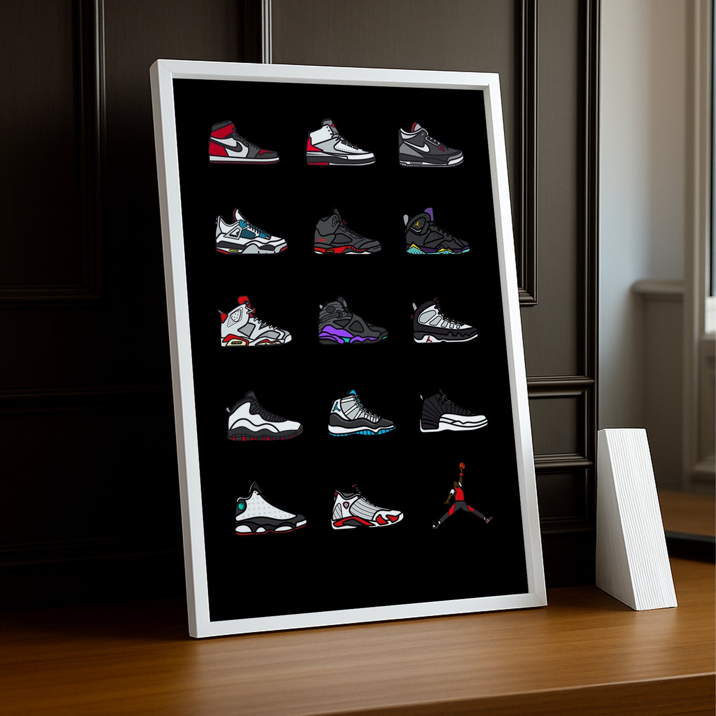 Poster encadré Multiples sneakers