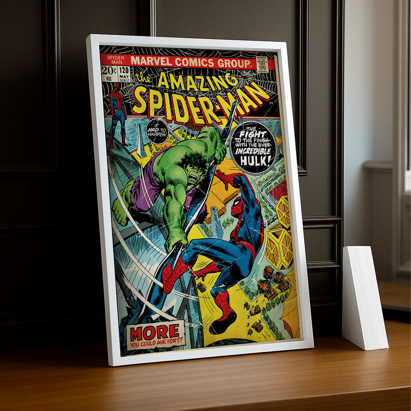 Cadre photo Hulk vs Spider-man Marvel