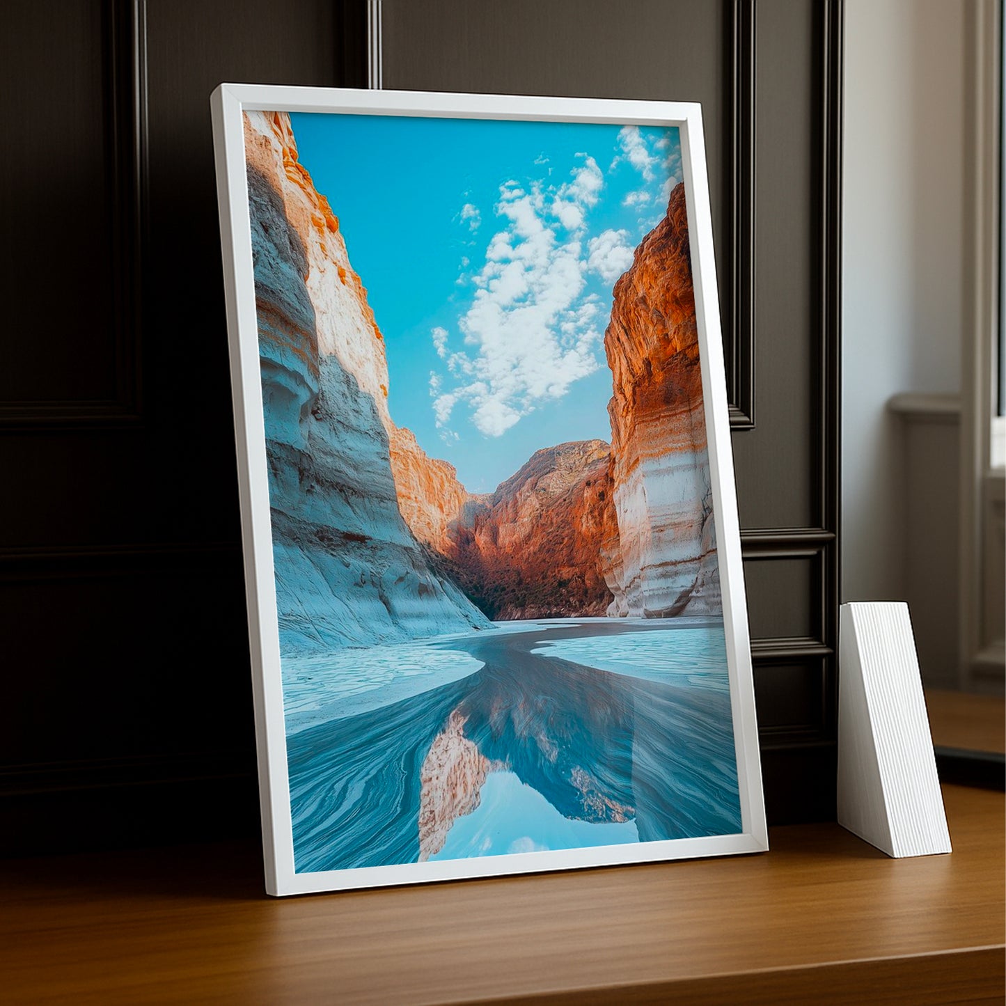 Cadre Photo Naturel - Lac & Montagne