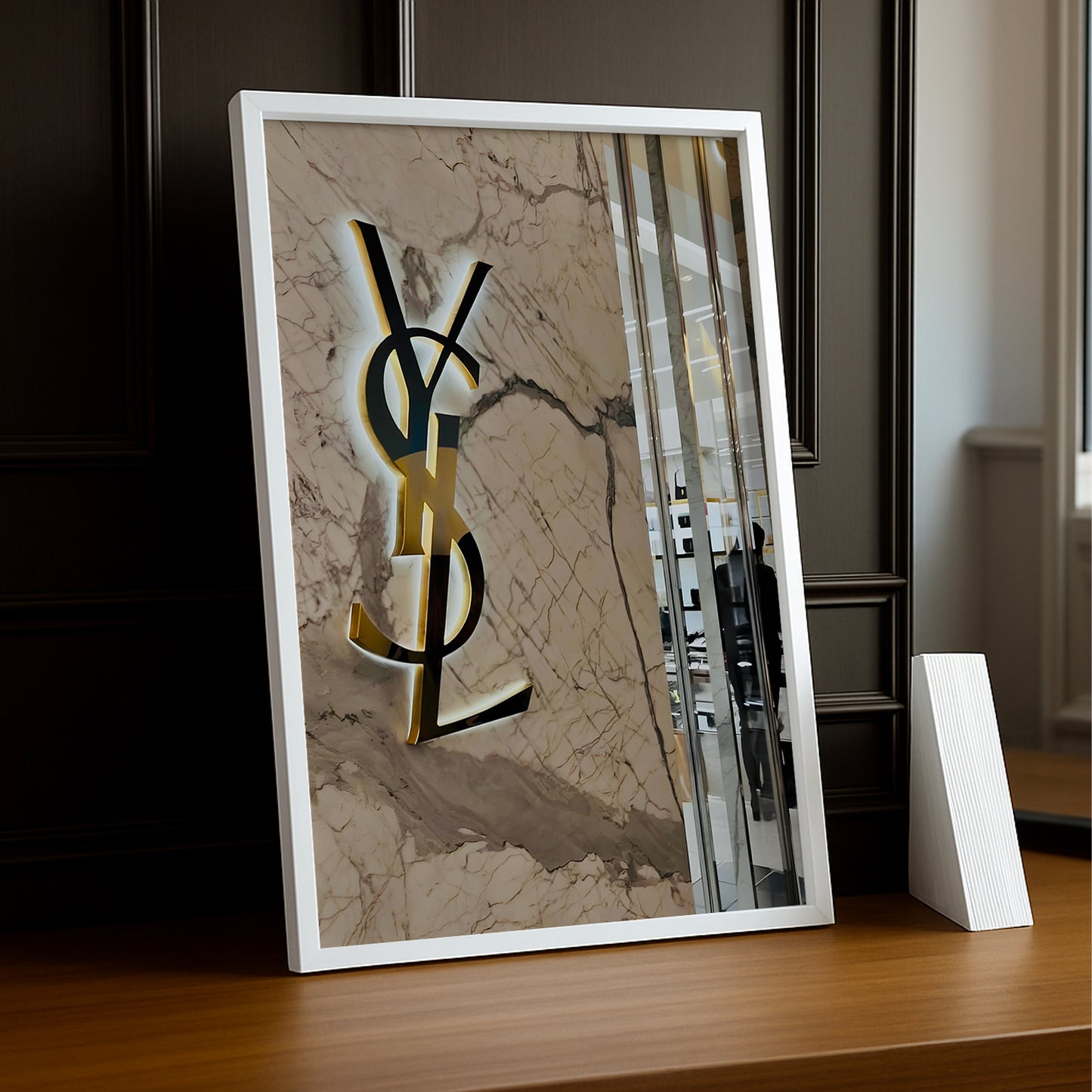 Cadre photo Yves Saint Laurent - Logo Aesthetic