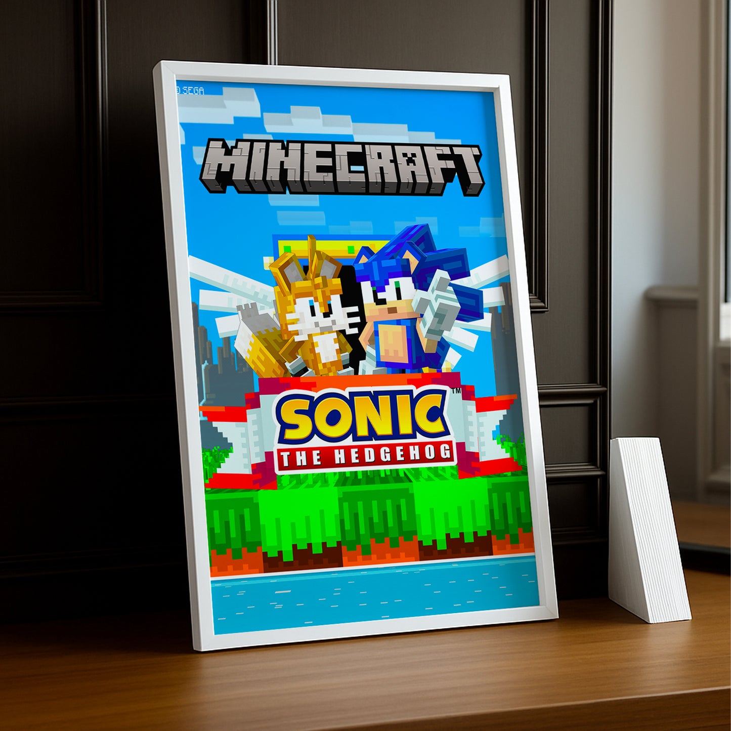 Cadre photo Minecraft - Sonic