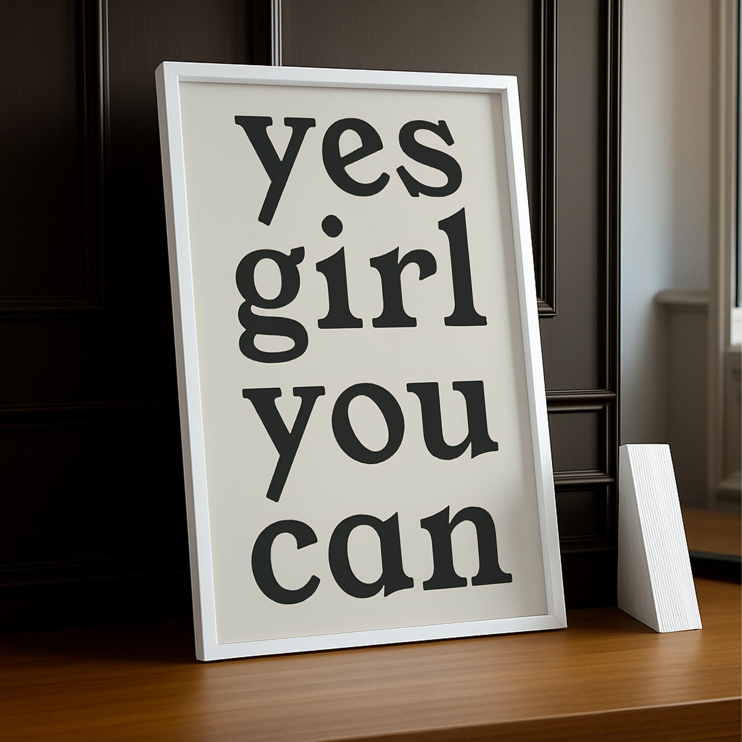 Cadre photo Citation - Yes Girl You Can