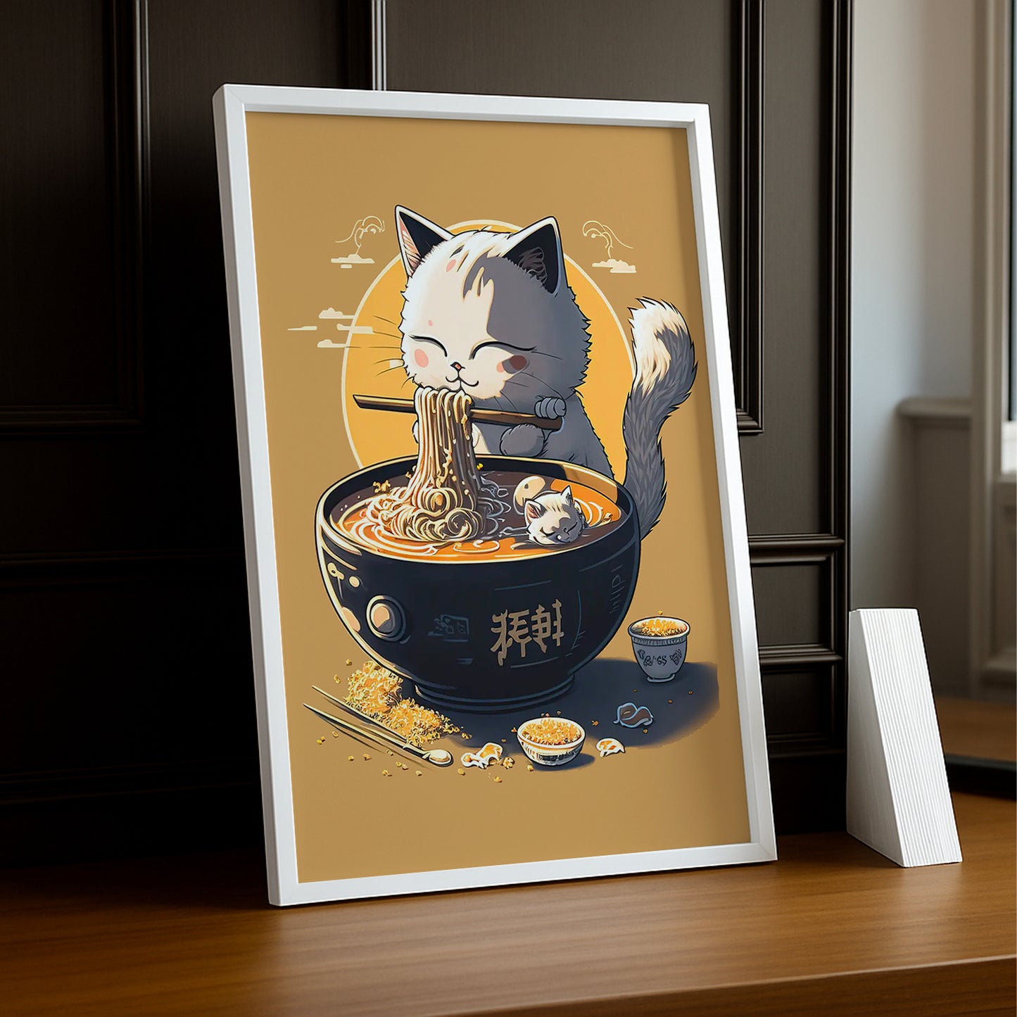 Cadre Photo Chat - Ramen