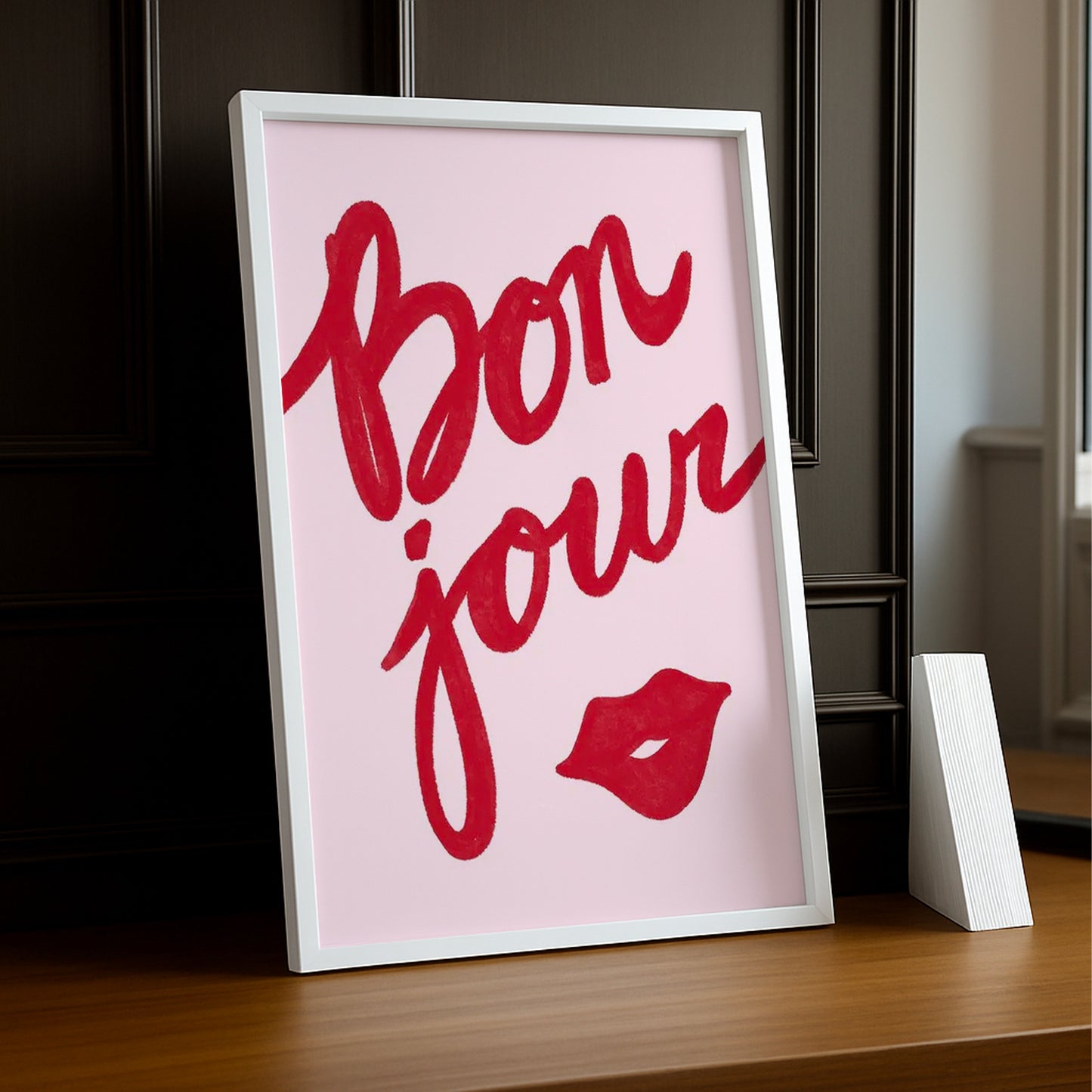 Cadre photo Citation - Bonjour