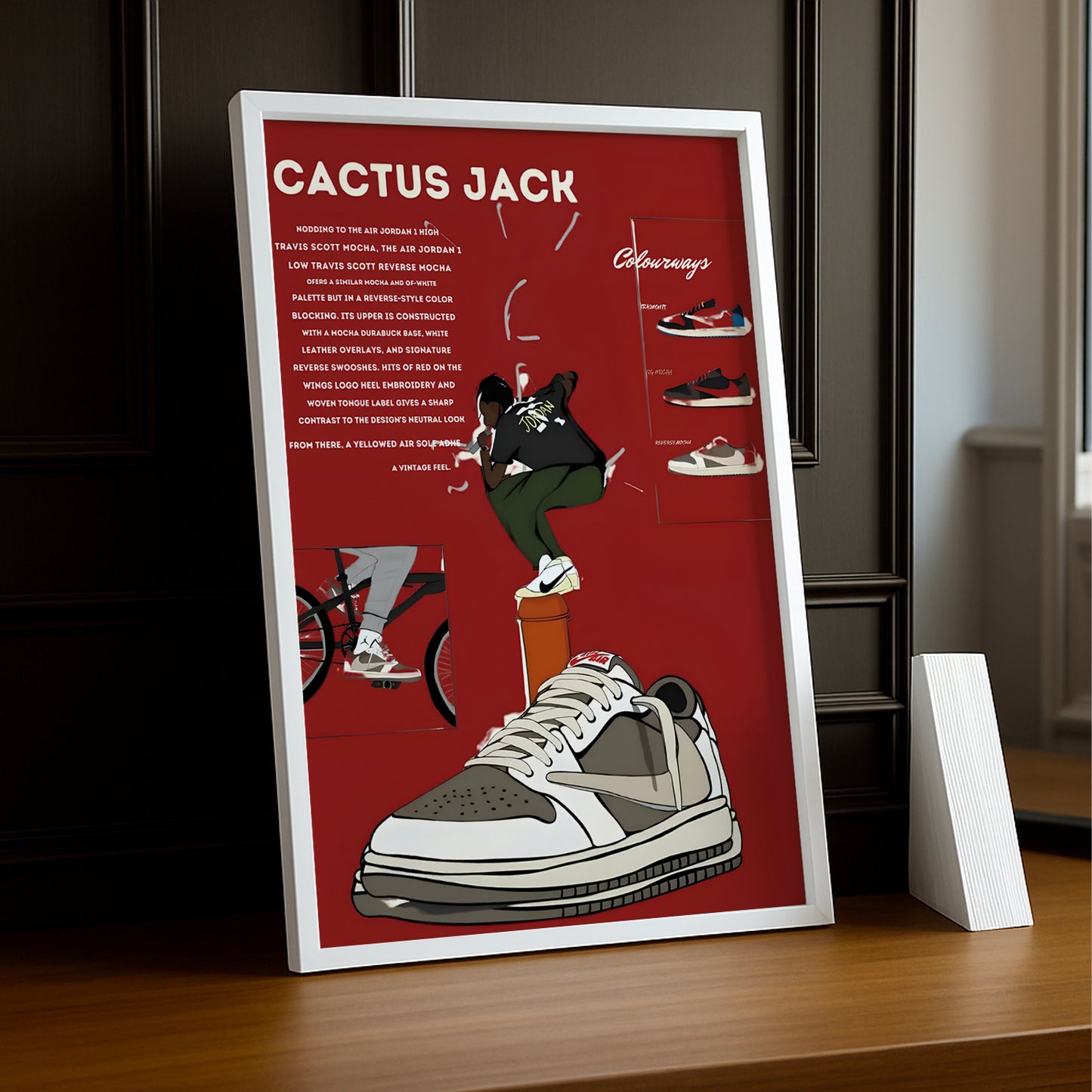 Poster encadré Cactus Jack x Air Jordan
