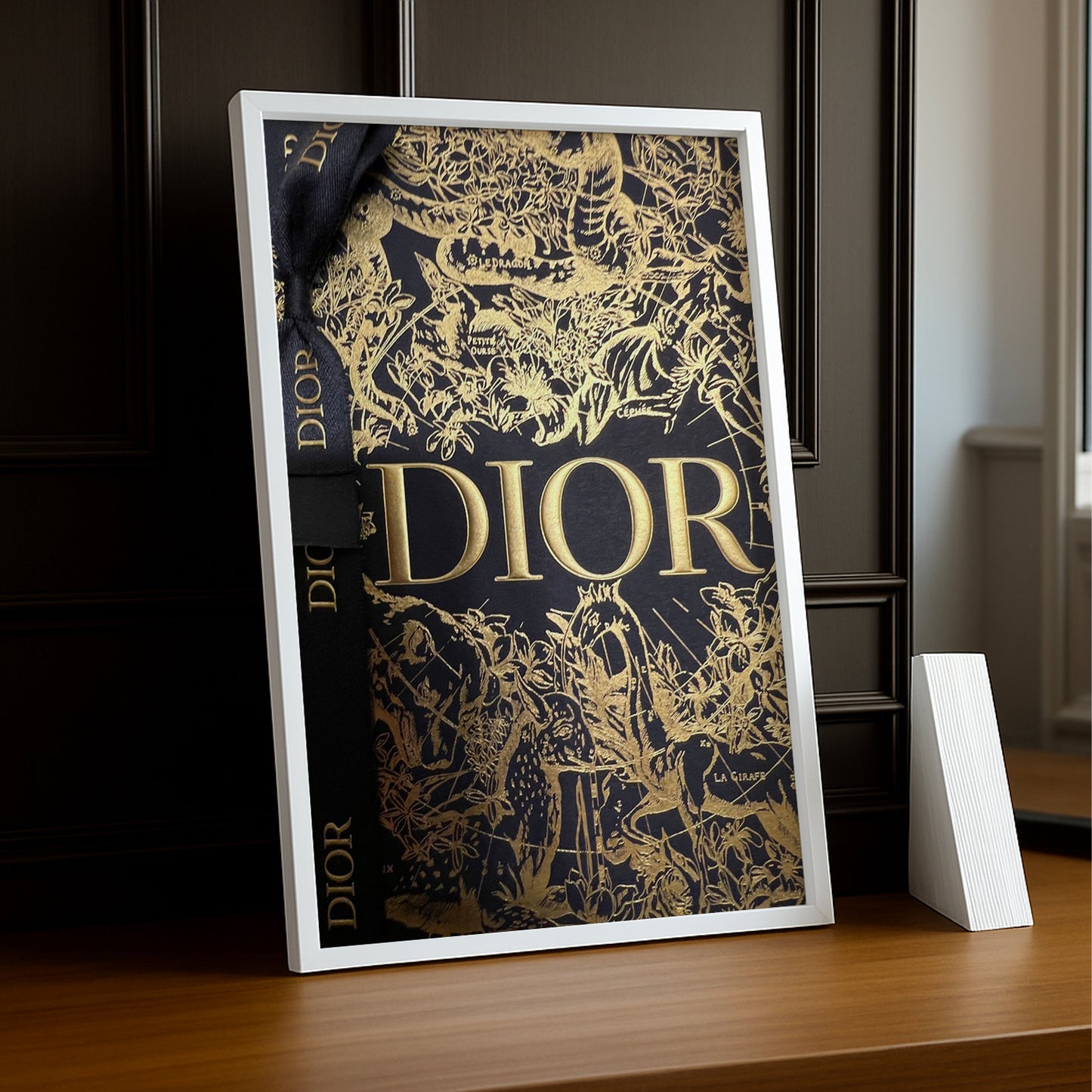 Cadre photo Dior - Noir & Dorée