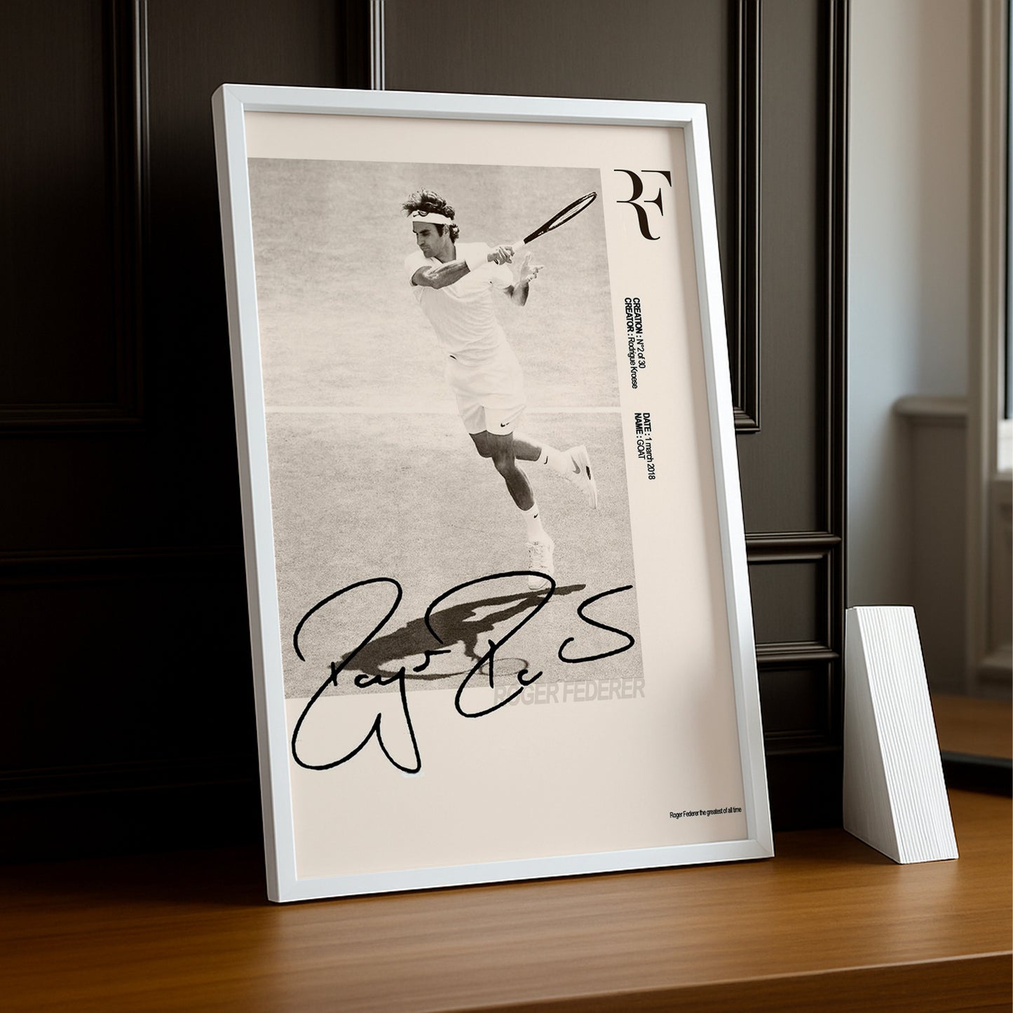 Poster Photo Tennis - RF Roger Federer