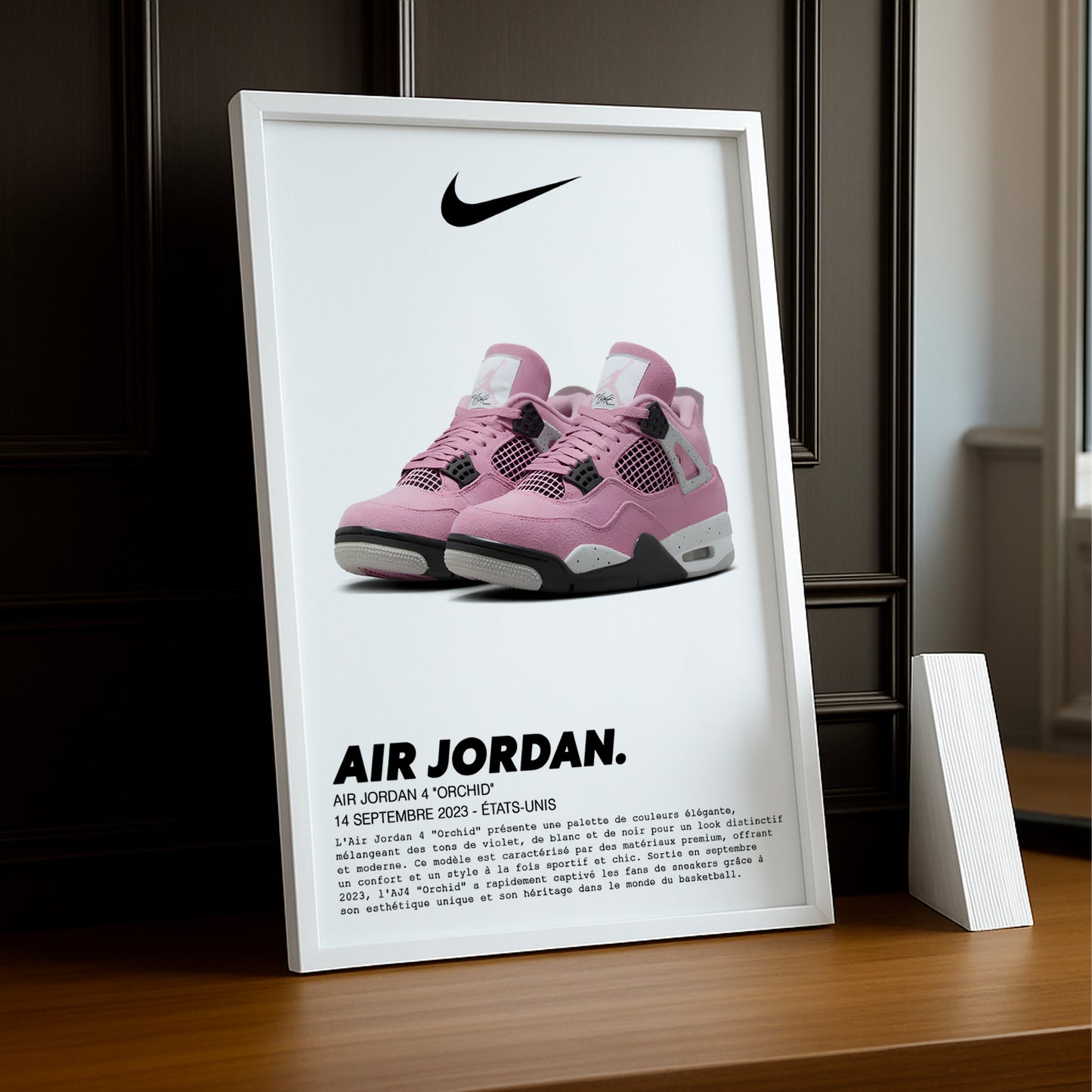 Air Jordan 4 Orchideen-Fotorahmen