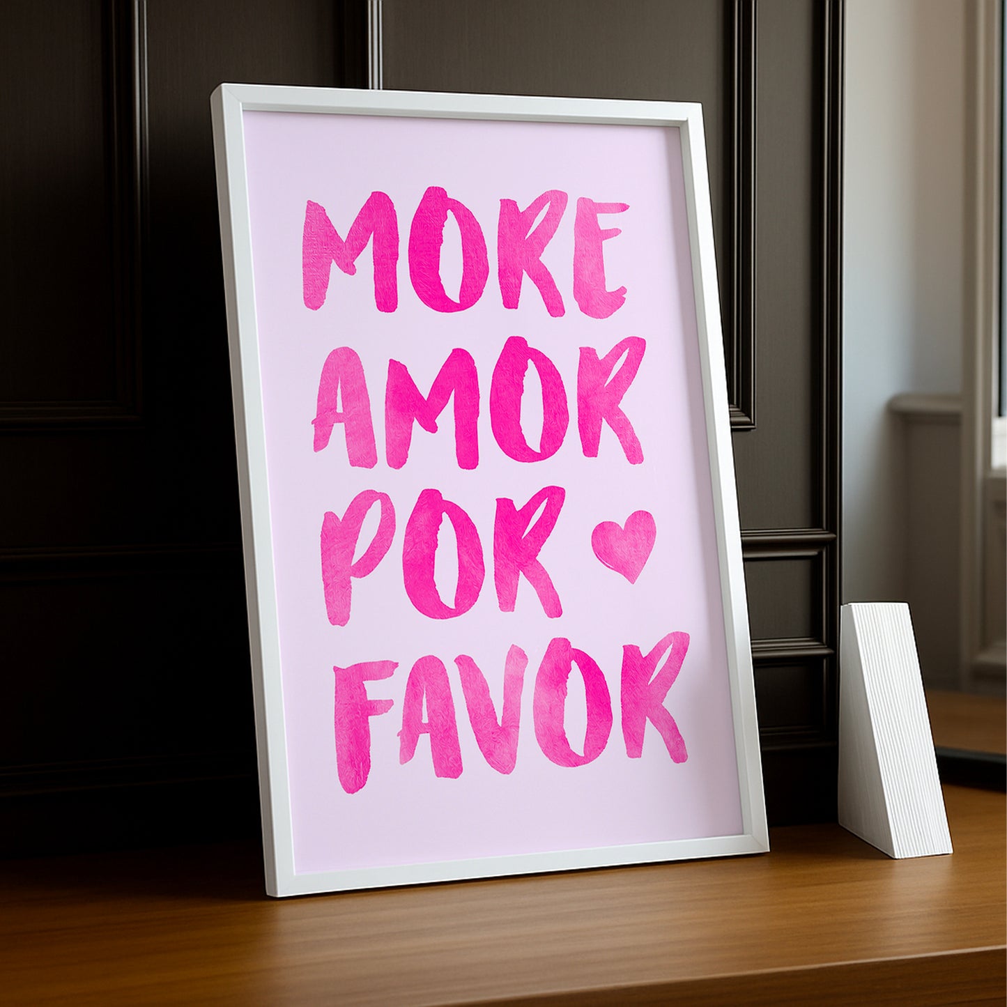 Cadre photo Citation - More Amor Por Favor Rose