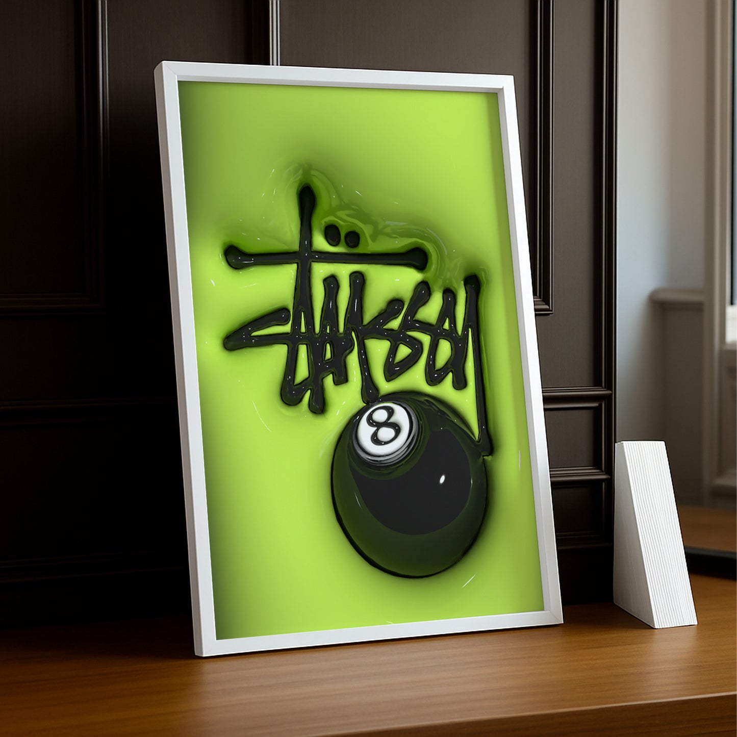 Cadre photo Stüssy - 3D Jaune Fluo