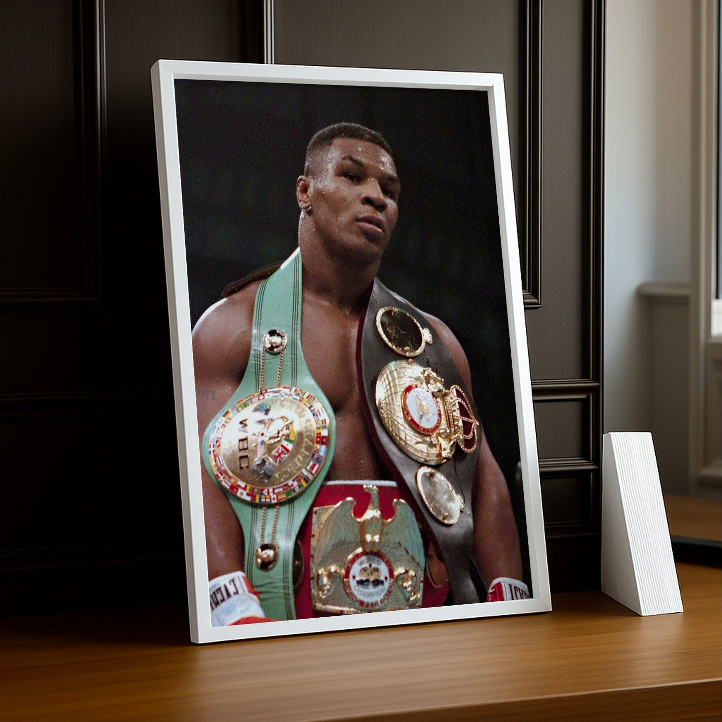 Cadre Photo Boxe - Mike Tyson Ceinture