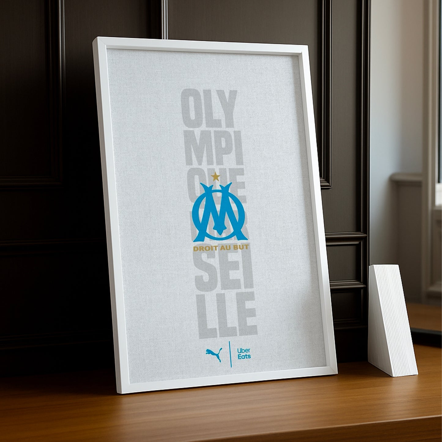 Cadre Photo Olympique de Marseille - Droit au But White