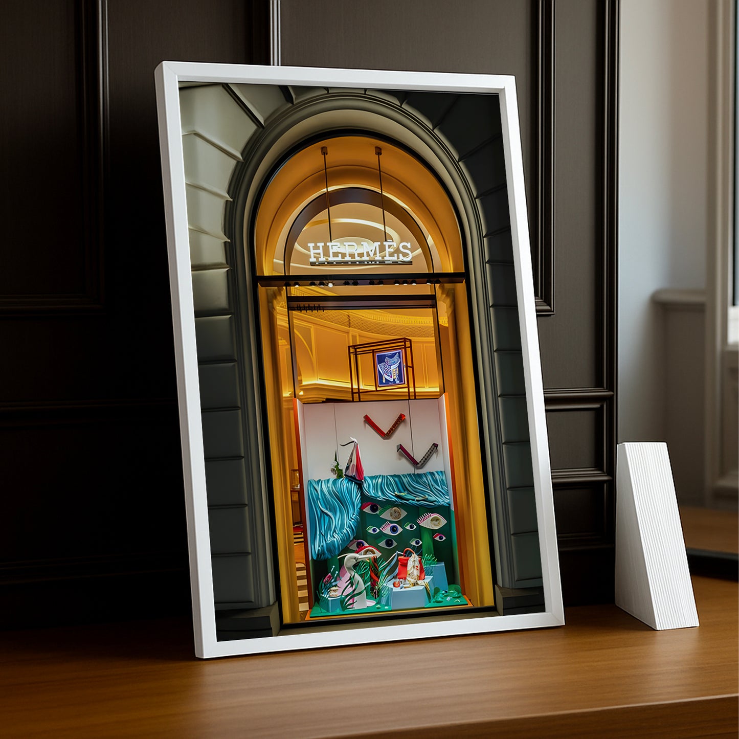 Cadre photo Hermès - Vitrine Bleu