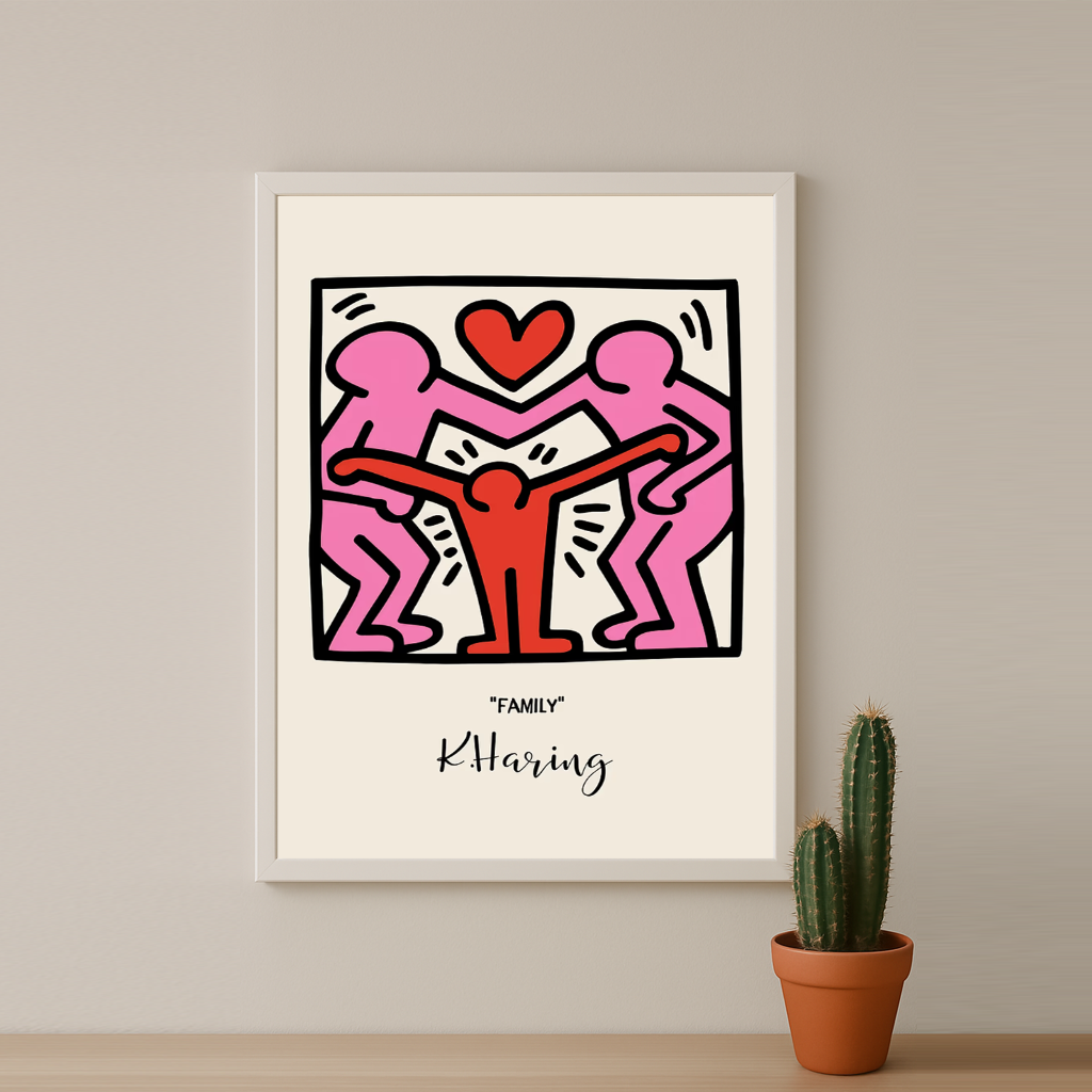 Cadre photo Keith Haring "Family"