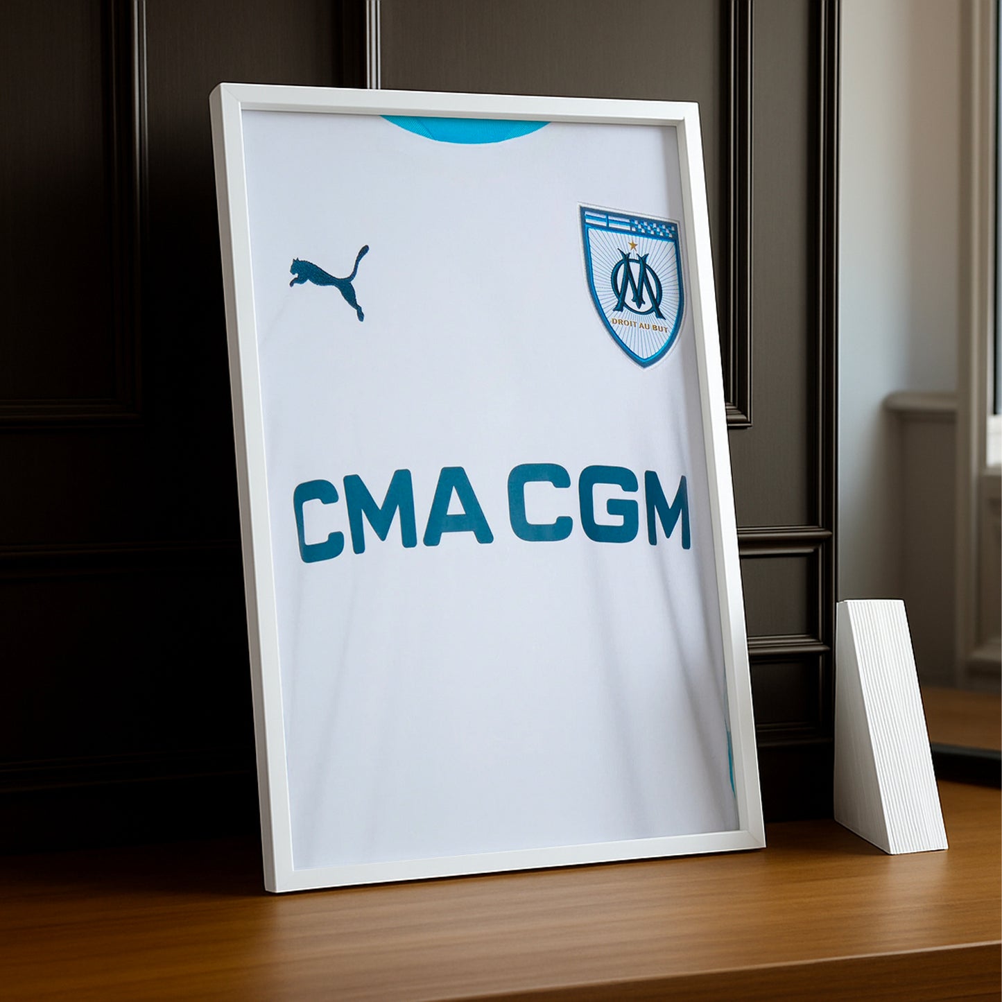 Cadre photo Maillot domicile Olympique de Marseille
