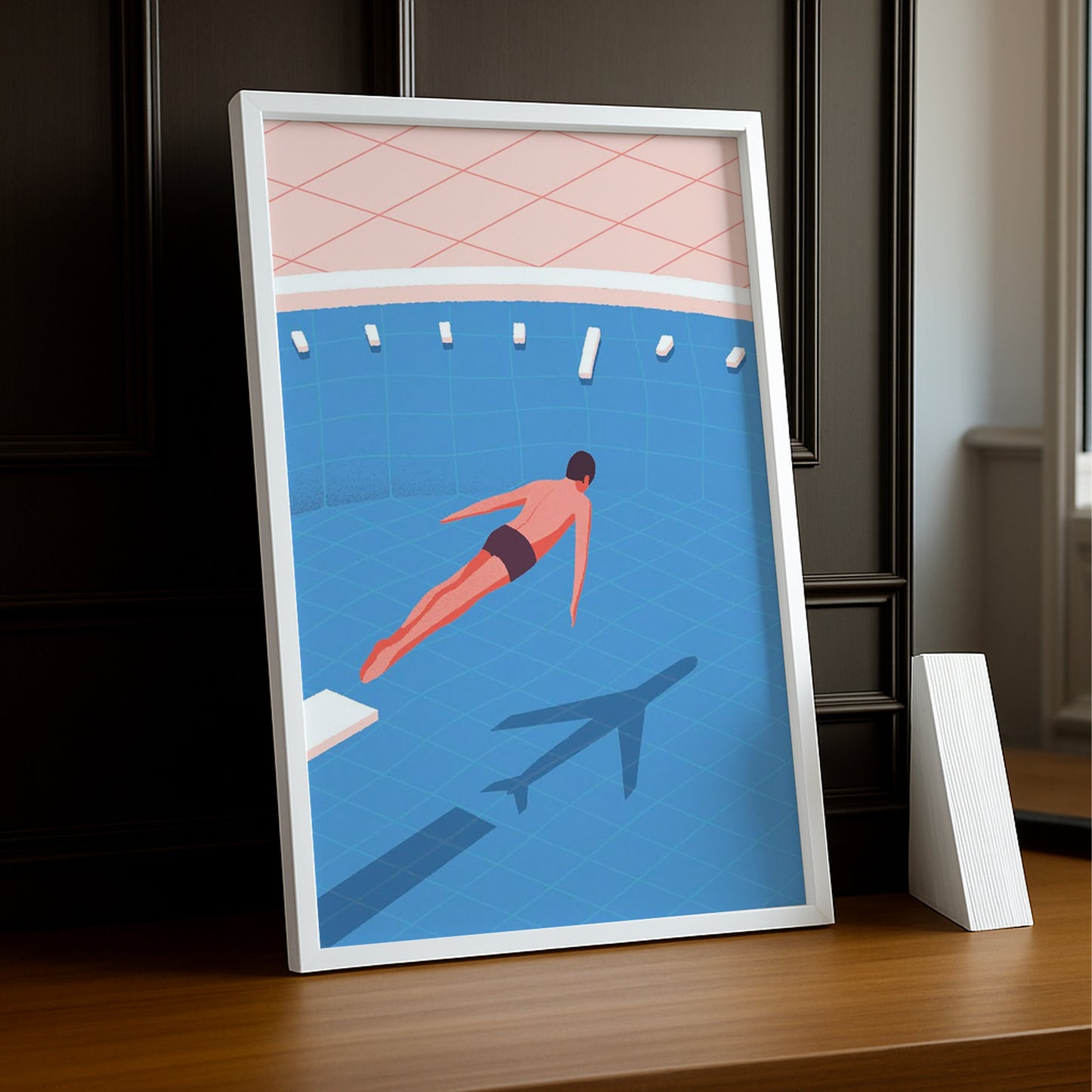 Cadre Photo Natation - Nager comme un avion